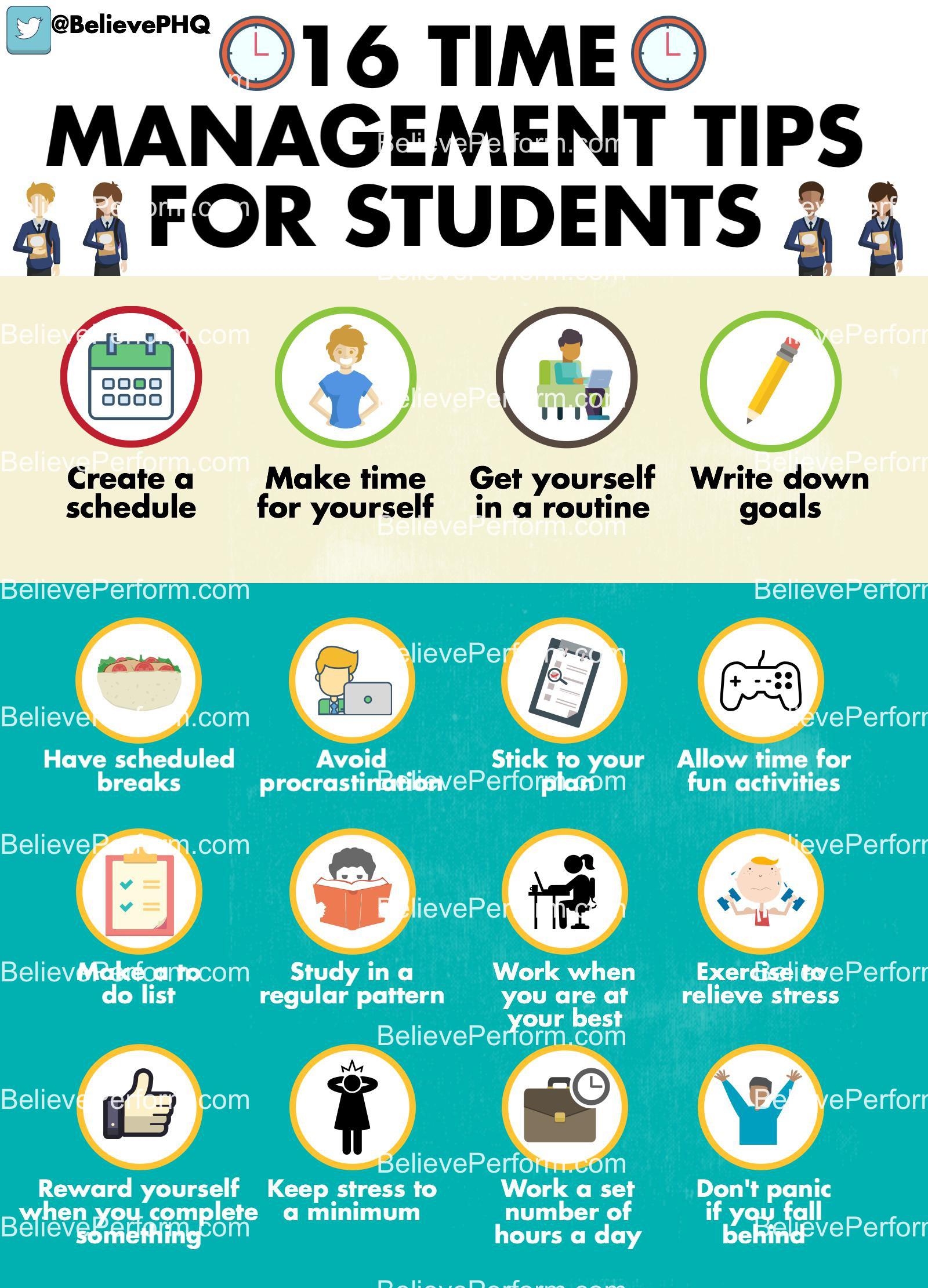 16 Time Management Tips For Students BelievePerform The UK s Leading Sports Psychology Website