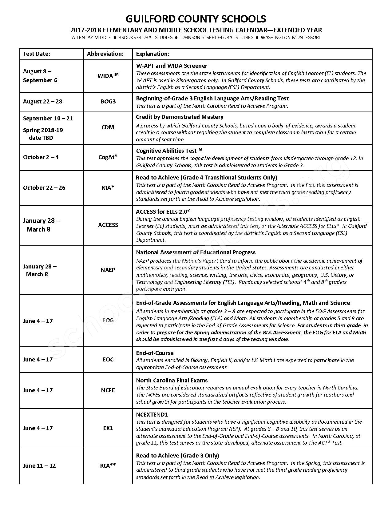 guilford county schools calendar guilford county schools calendar
