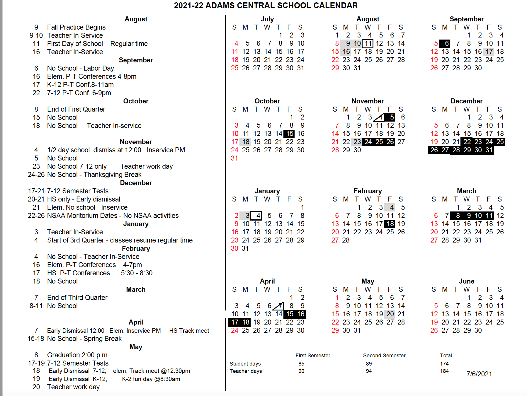 cms schools calendar