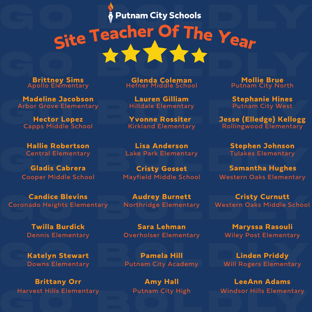 2023 2024 Site Teachers Of The Year Putnam City Schools