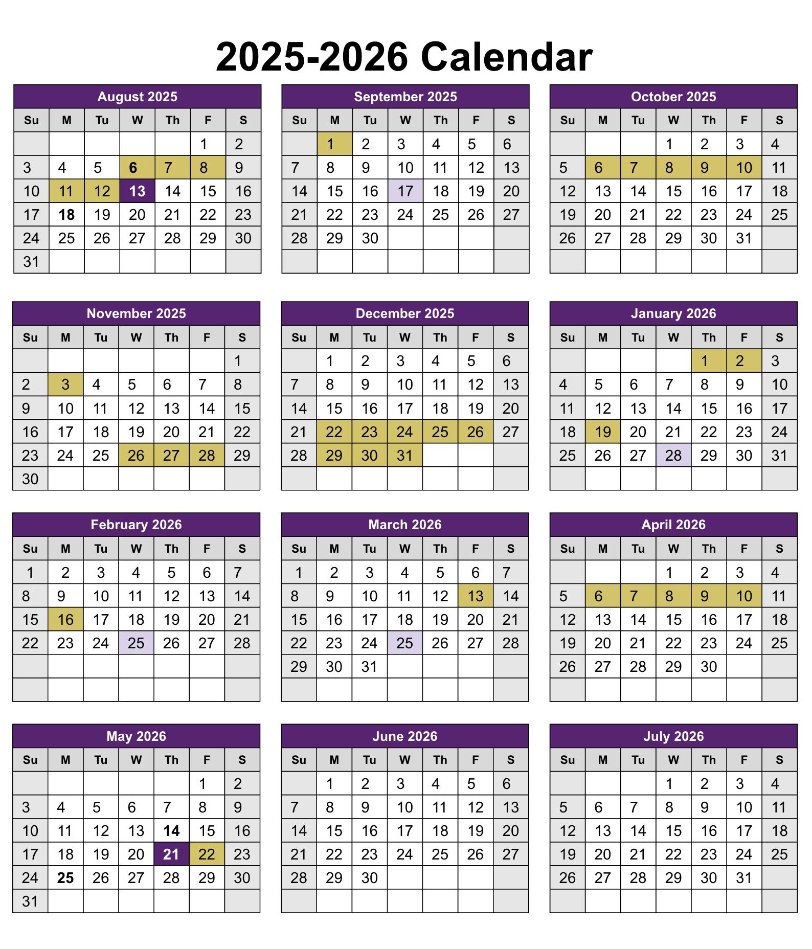 2025 2026 Calendar Bowling Green Independent