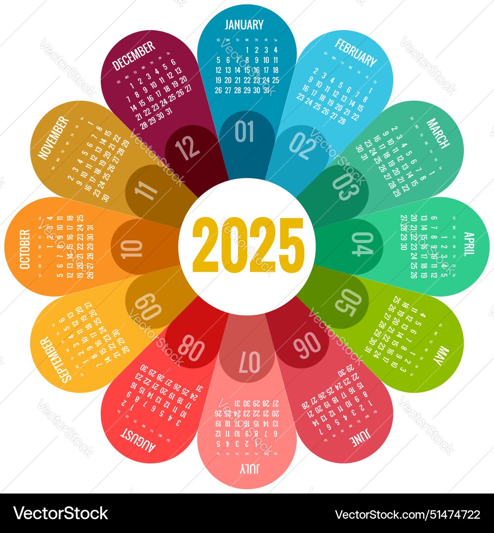 Spiral calendar 2025