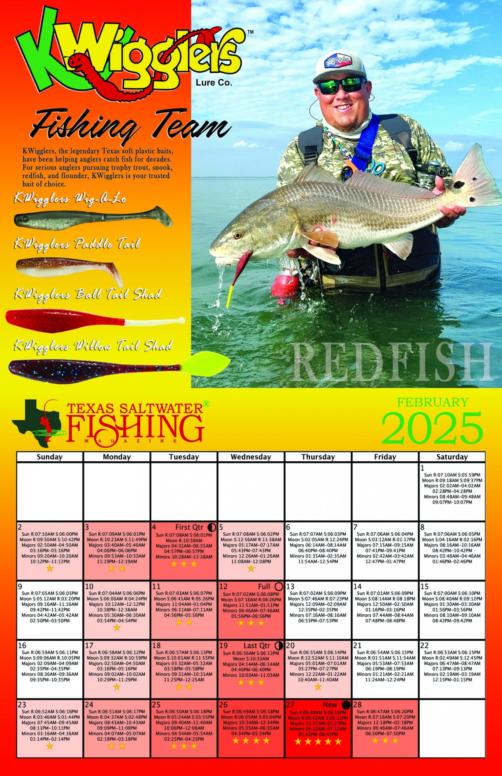 2025 Solunar Desk Calendar Texas Saltwater Fishing Magazine