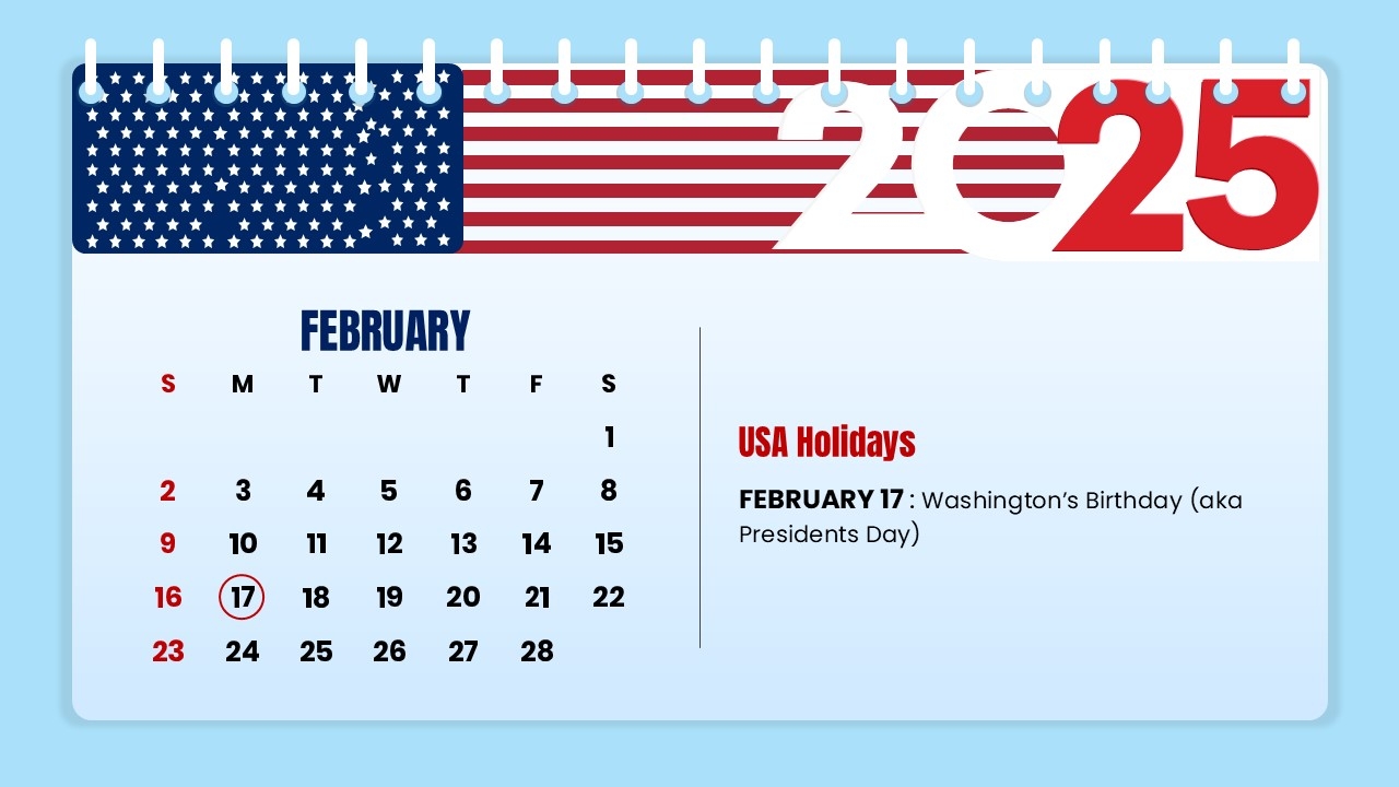 2025 US Holiday Calendar Free PowerPoint And Google Slides SlideChef