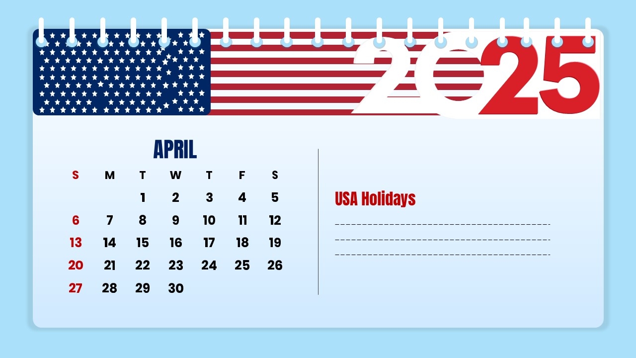 2025 US Holiday Calendar Free PowerPoint And Google Slides SlideChef