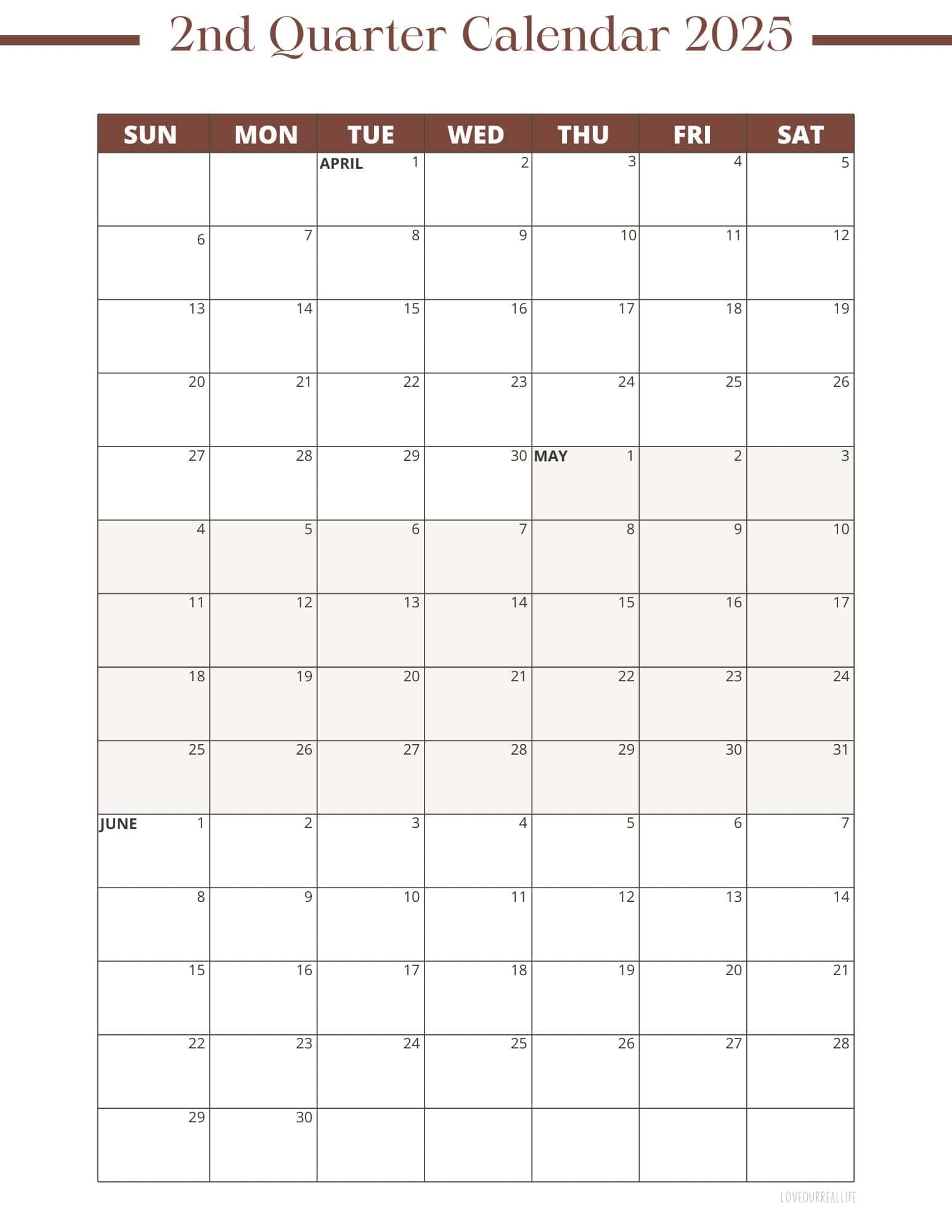 three months calendar printable pdf