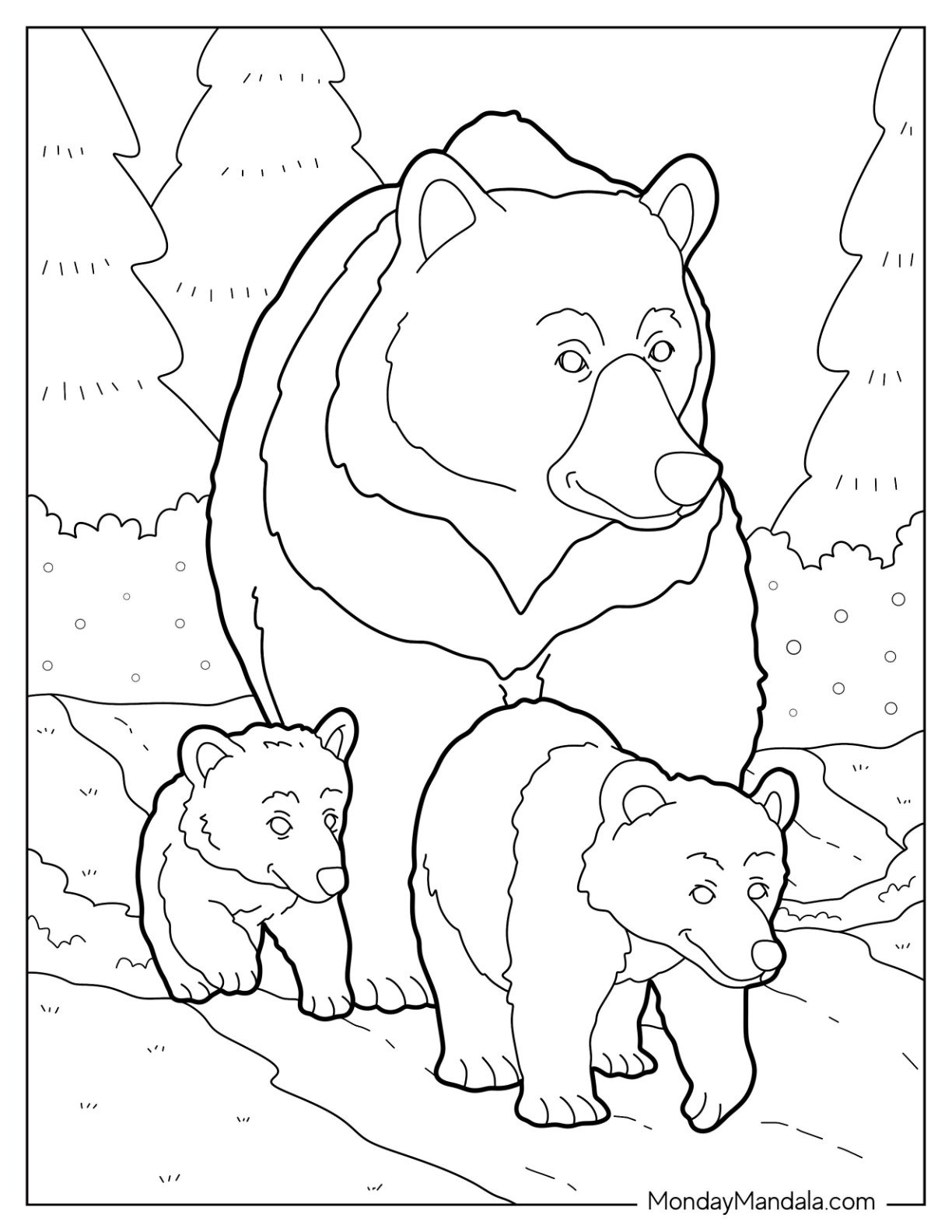 bear coloring pages pdf