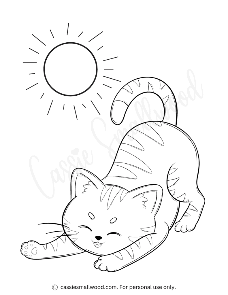 printable cat coloring pages pdf
