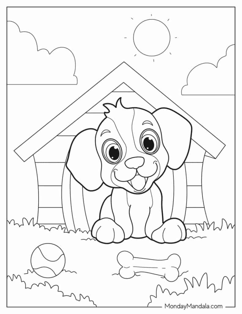 puppy coloring pages pdf