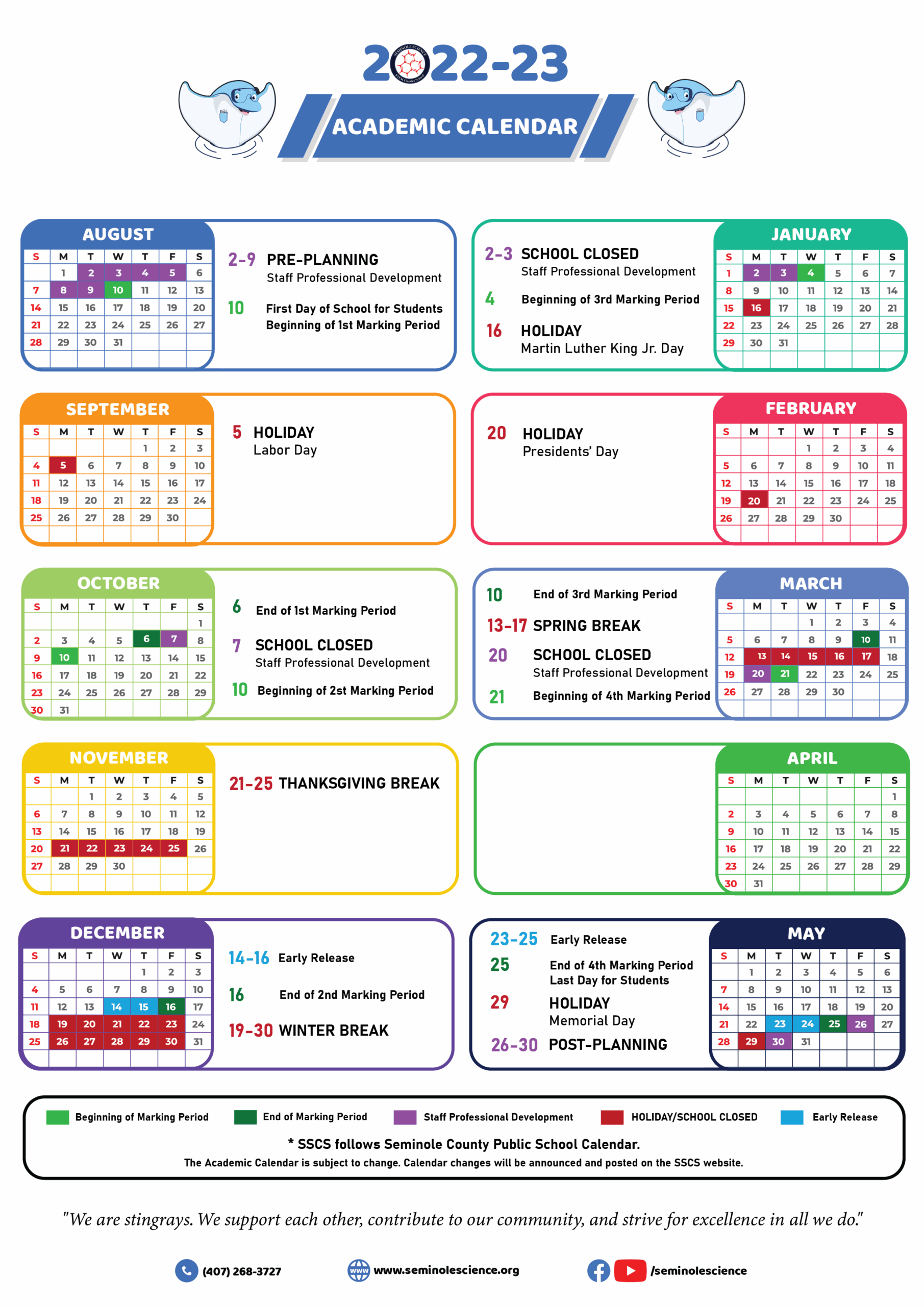 Academic Calendar 2022 2023