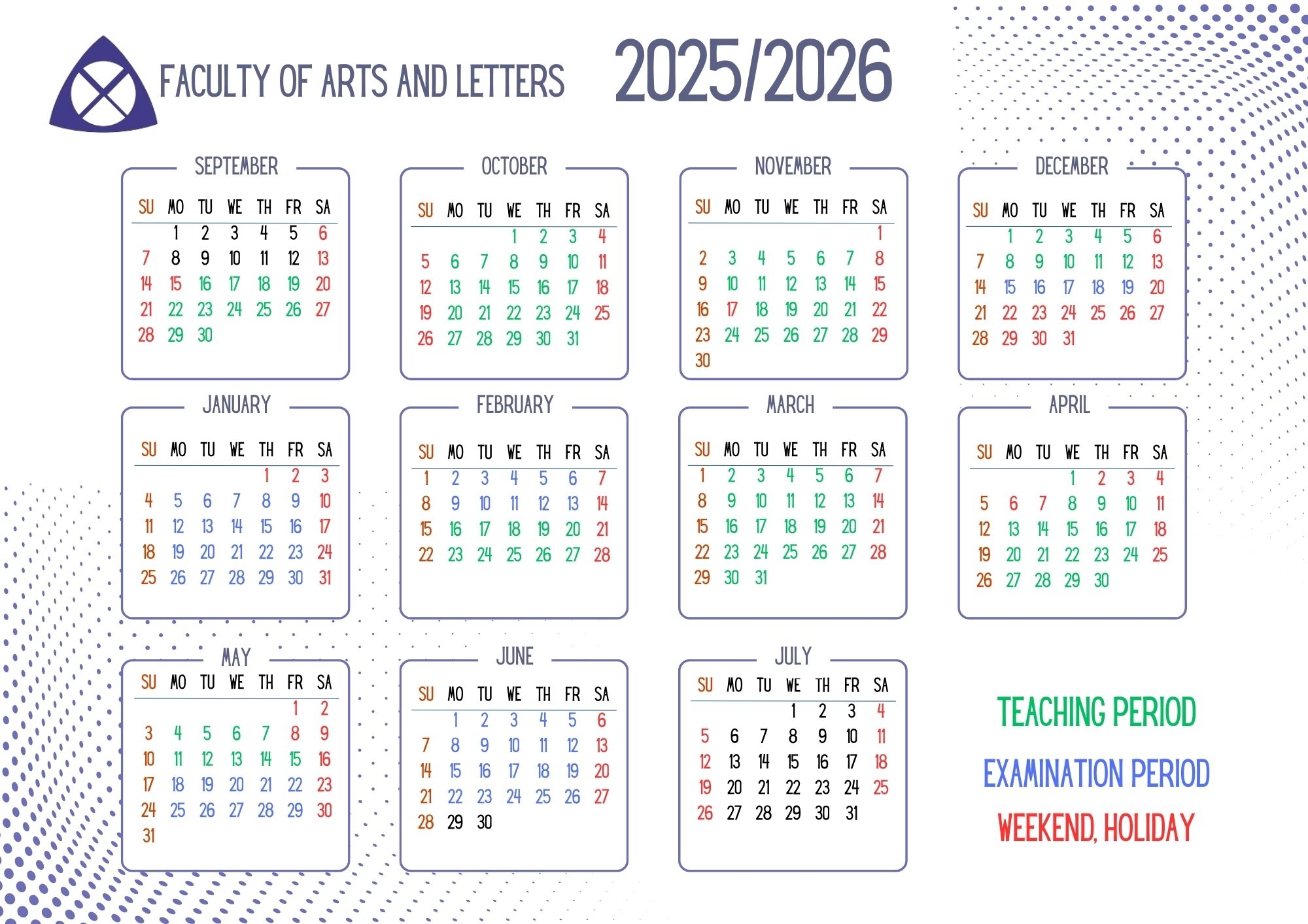 Academic Calendar ERASMUS Catholic University Shaping Minds And Hearts