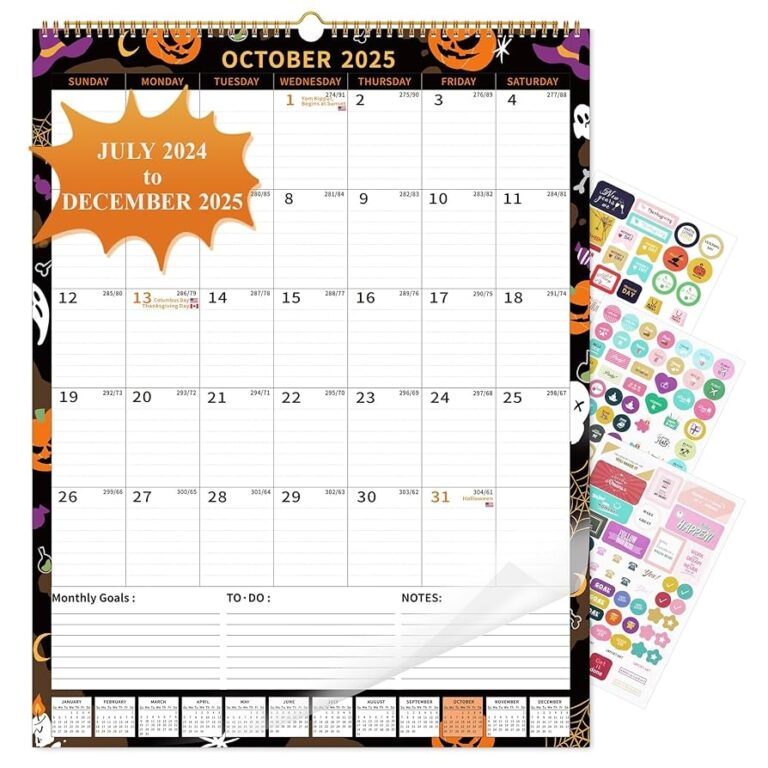 Amazon 2025 Calendar Desk Calendar 2024 2025 Large With Spiral Bound 18 Month Big Calendar From Jul 2024 To Dec 2025 Vertical Large Monthly Desk Calendar 2024 2025 For Wall Calendario 2025 17 x22 Office Products