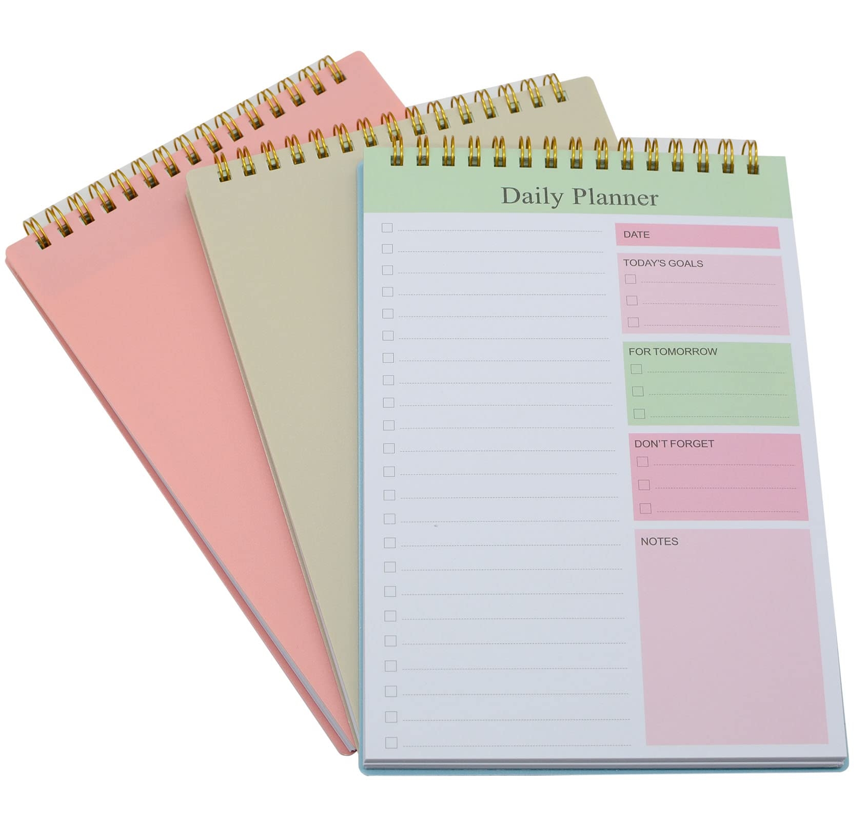 Amazon 3 Pcs A5 Undated To Do List Notepad Notebook Daily Planner 80 Sheets 5 8 Inch X 8 2 Inch Checklist Productivity Organizer For Work Academic Planner Light Color Office Products