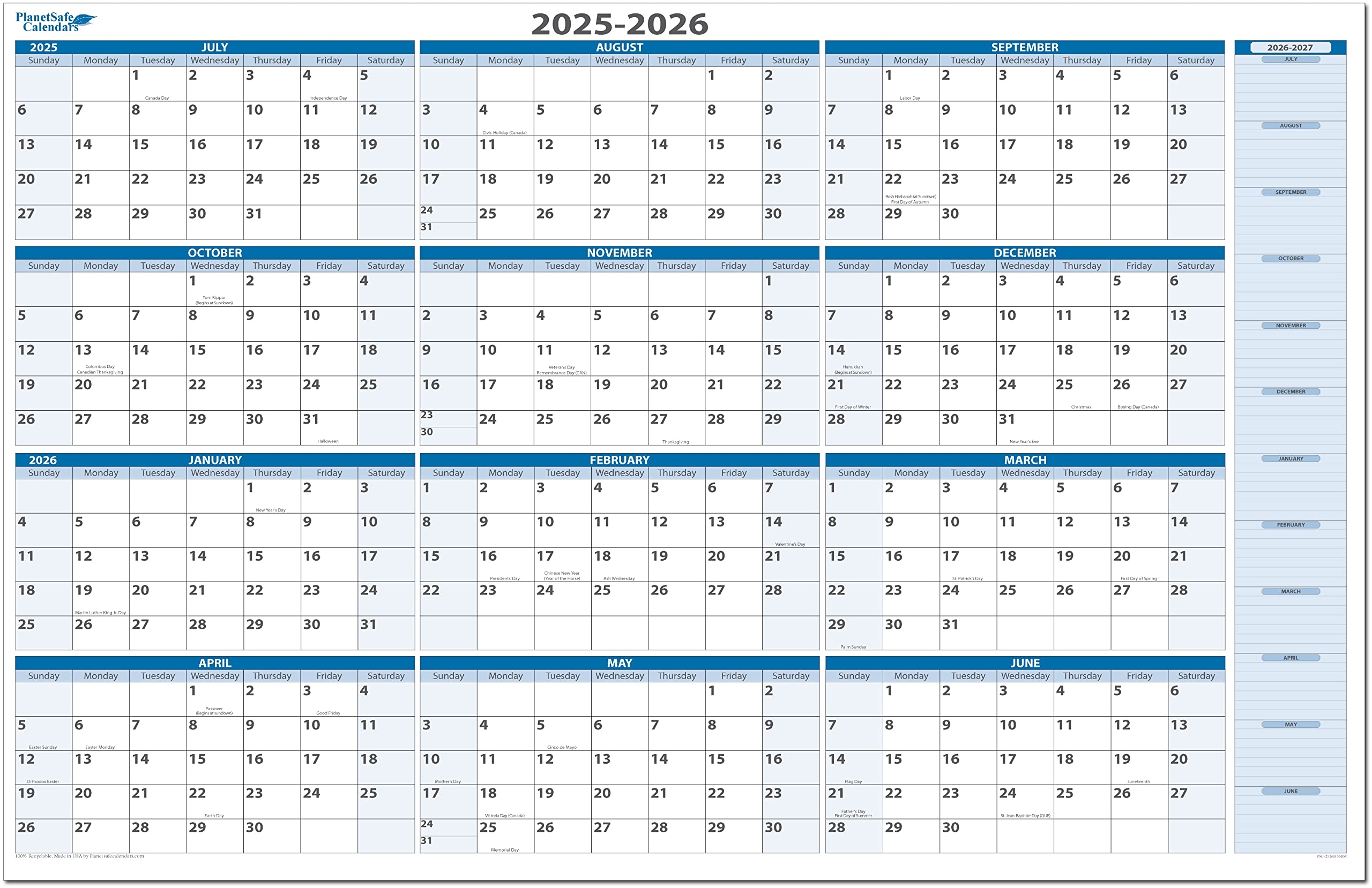 June and July 2025 Calendar