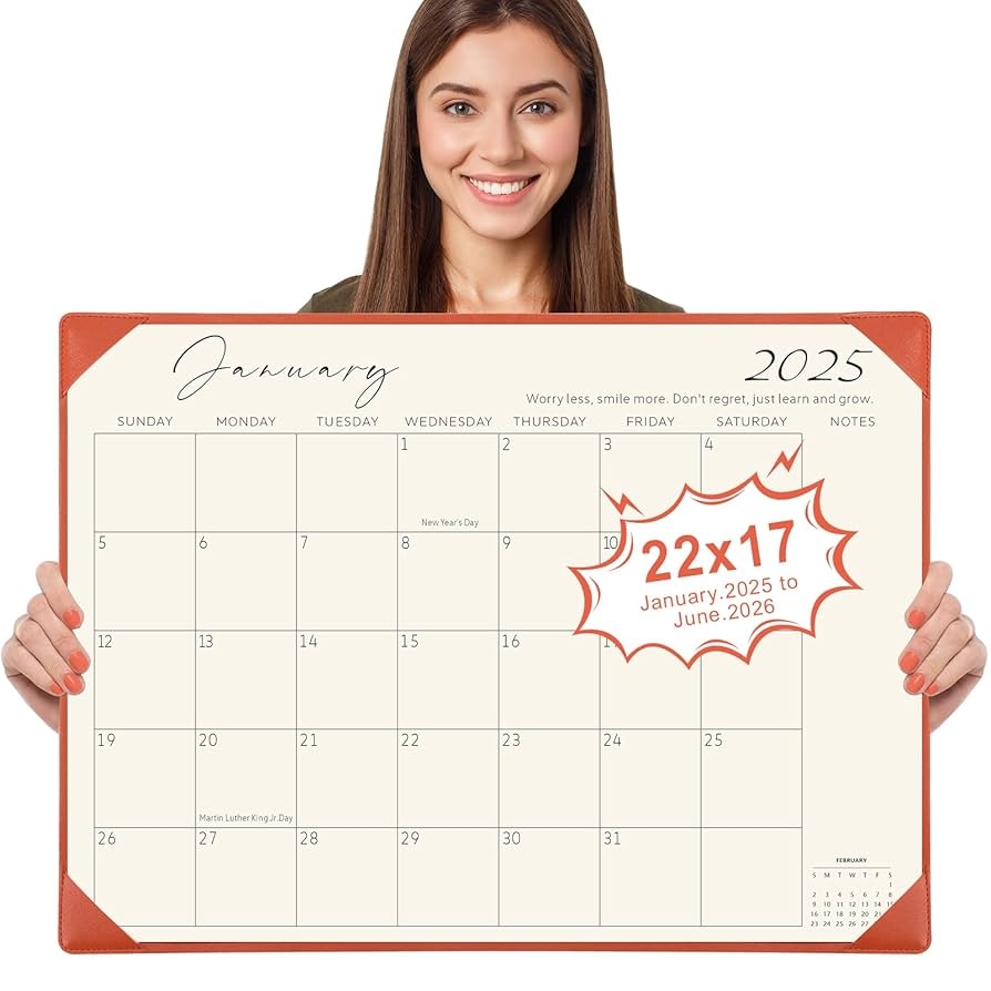 Amazon Gannyfer Desk Calendar 2025 2026 With Desktop Mat Simplified Large 22 X 17 Desktop Pad Calendar 18 Month Table Calendar From Jan 2025 To Jun 2026 Office Supplies Perfect For Home