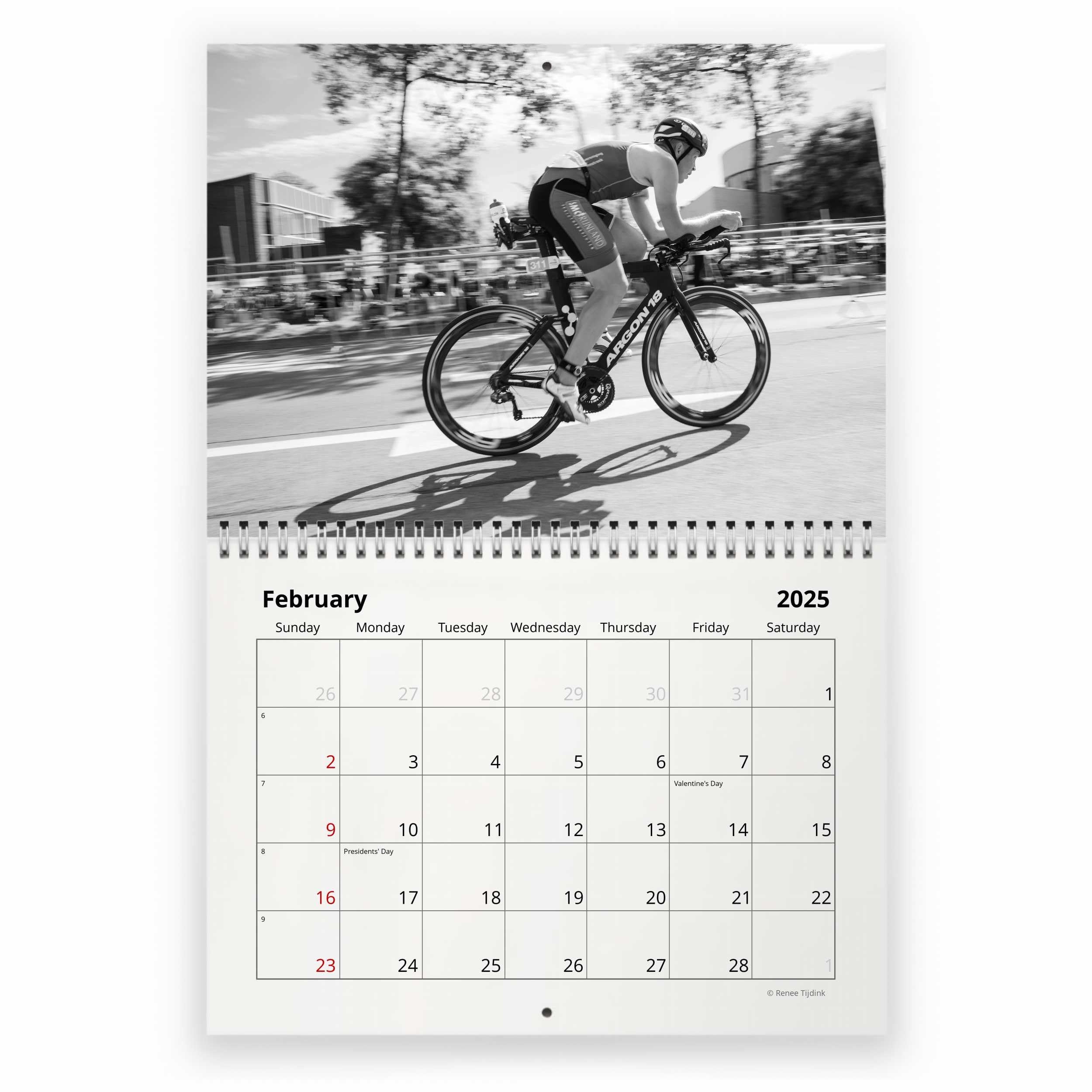 Amazon Triathlon 2025 Wall Calendar Office Products