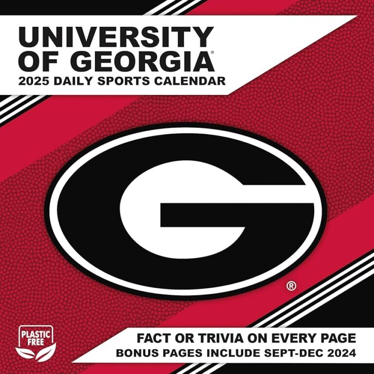 Amazon TURNER SPORTS Georgia Bulldogs 2025 Box Calendar 25998053007 Office Products