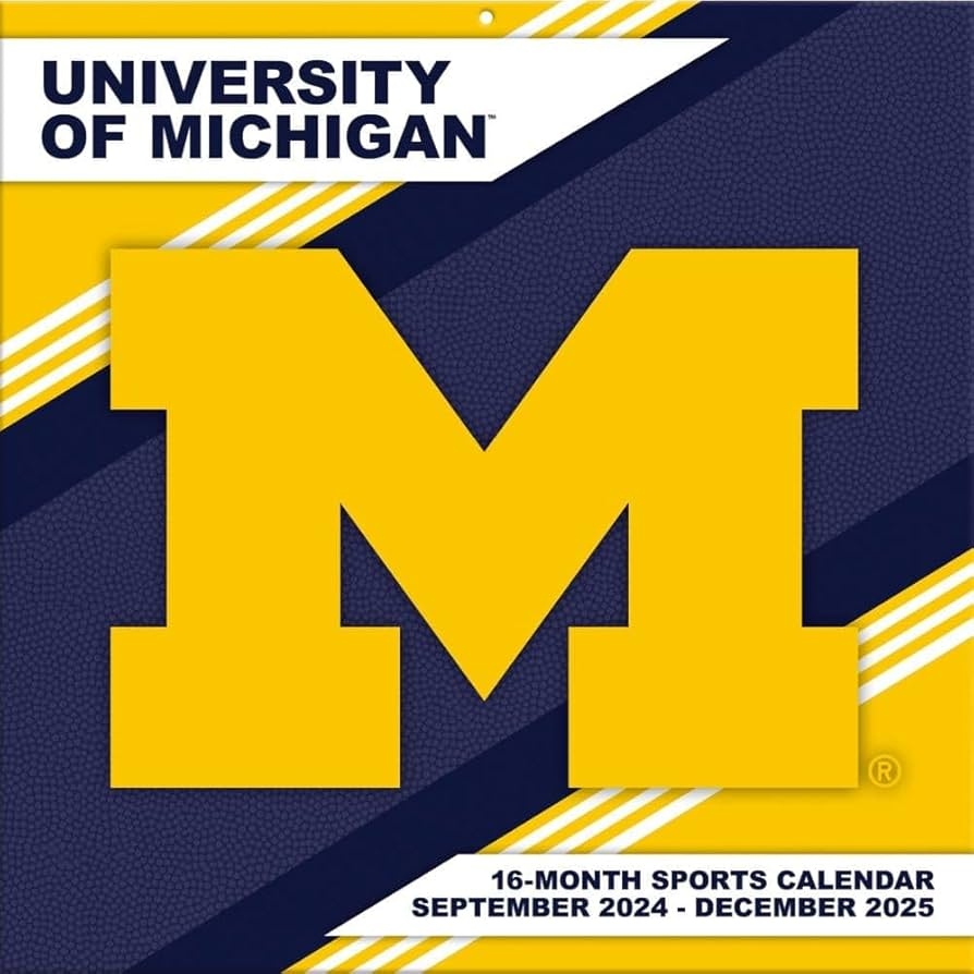 Amazon TURNER SPORTS Michigan Wolverines 2025 12x12 Team Wall Calendar 25998011807 Office Products