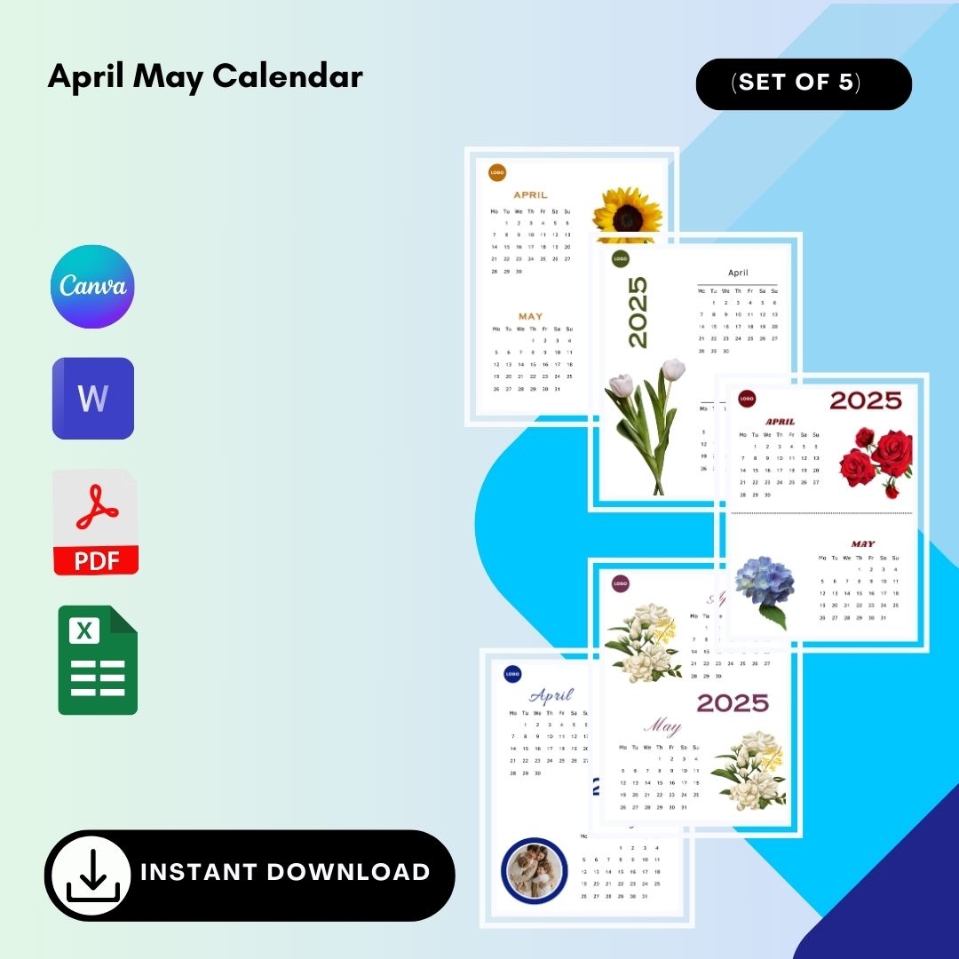 April and May 2025 Calendar
