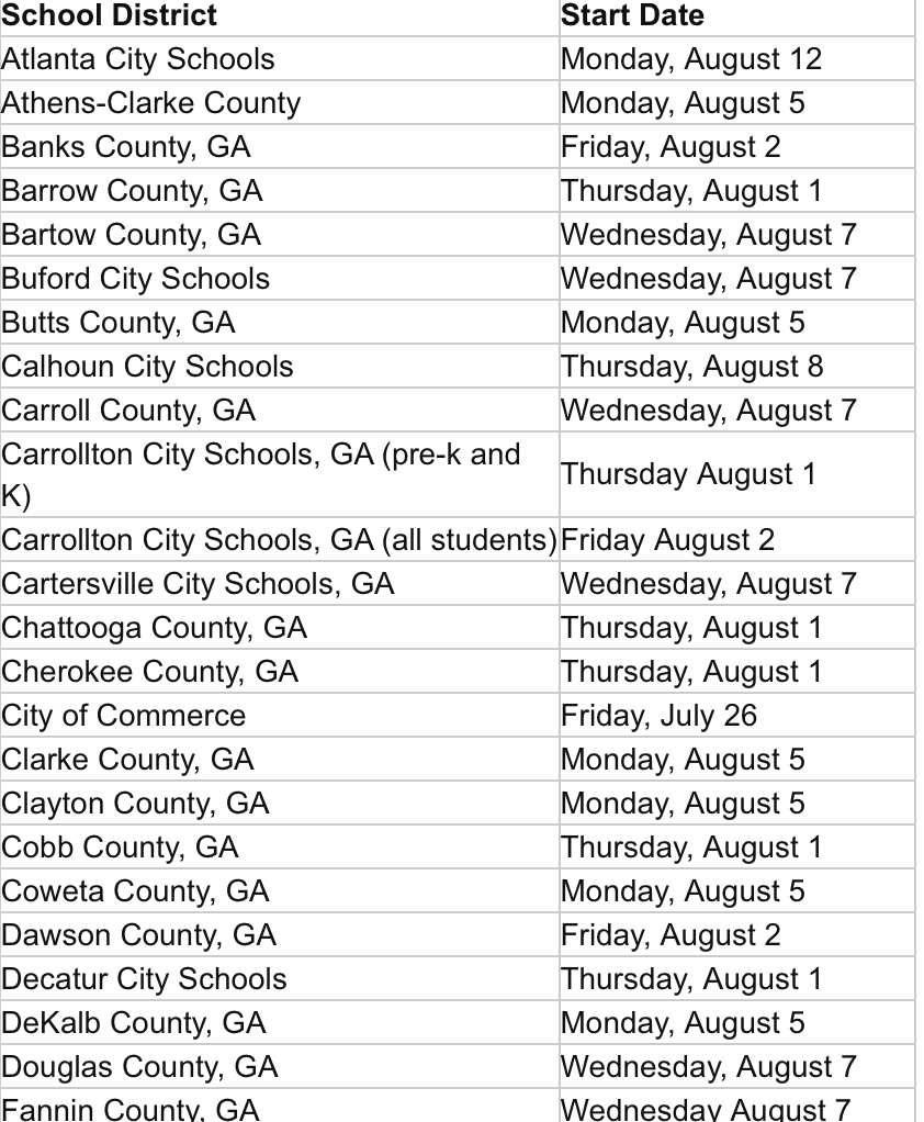 atlanta public schools calendar