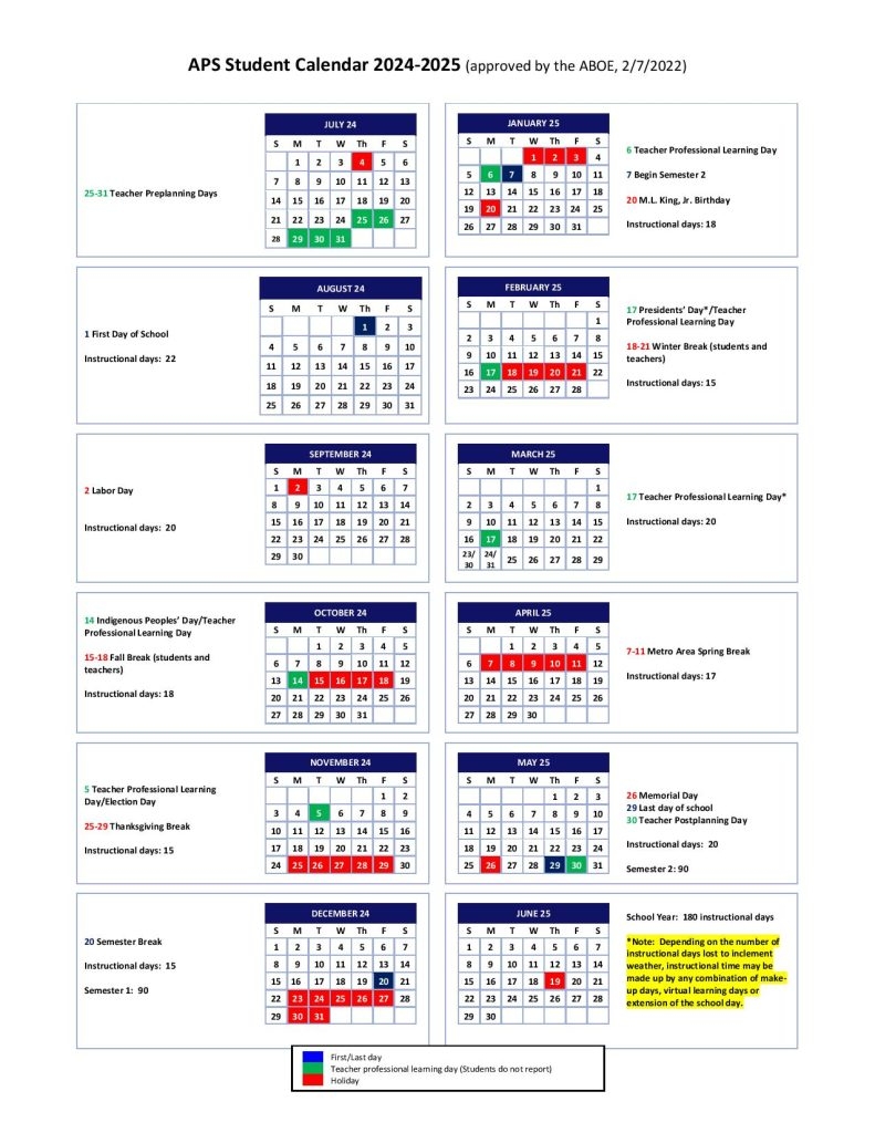 Atlanta Public Schools Calendar 2025 2026