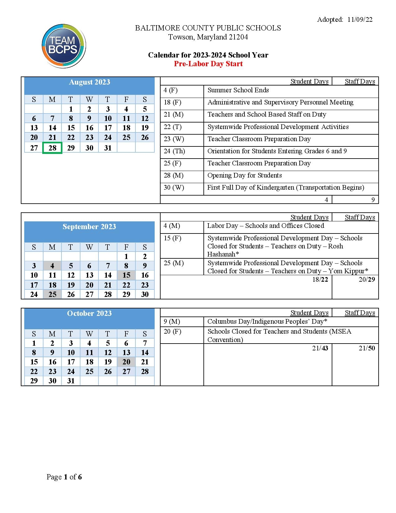 Bcps Org Calendar