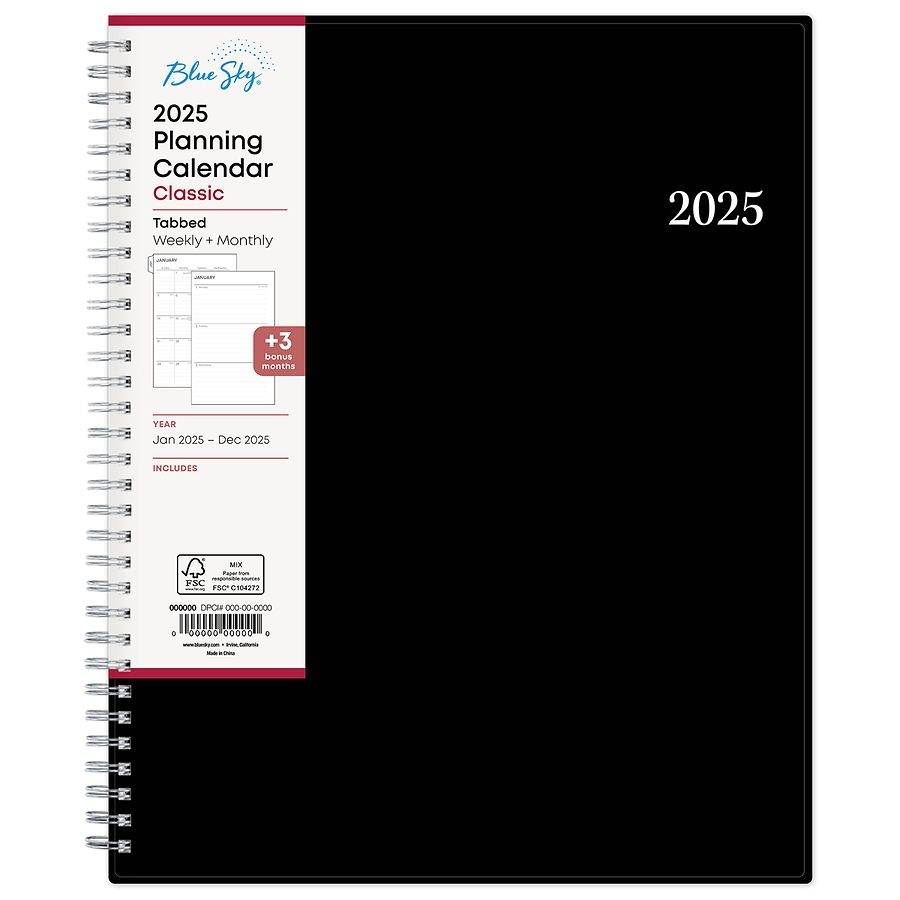 Blue Sky 2025 planning calendar