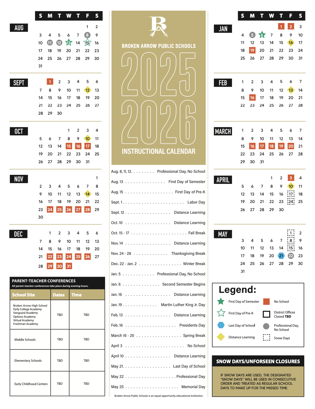 Broken Arrow Approves Hybrid Calendar For 25 26 School Year