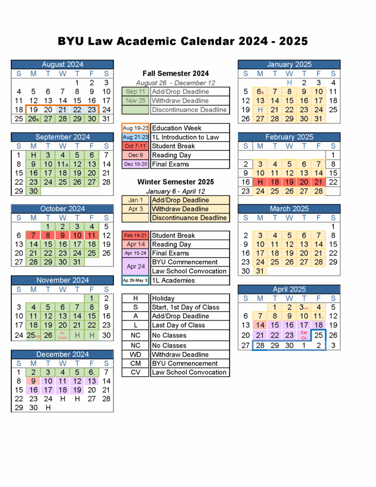 Byu 2022 Academic Calendar Calendar