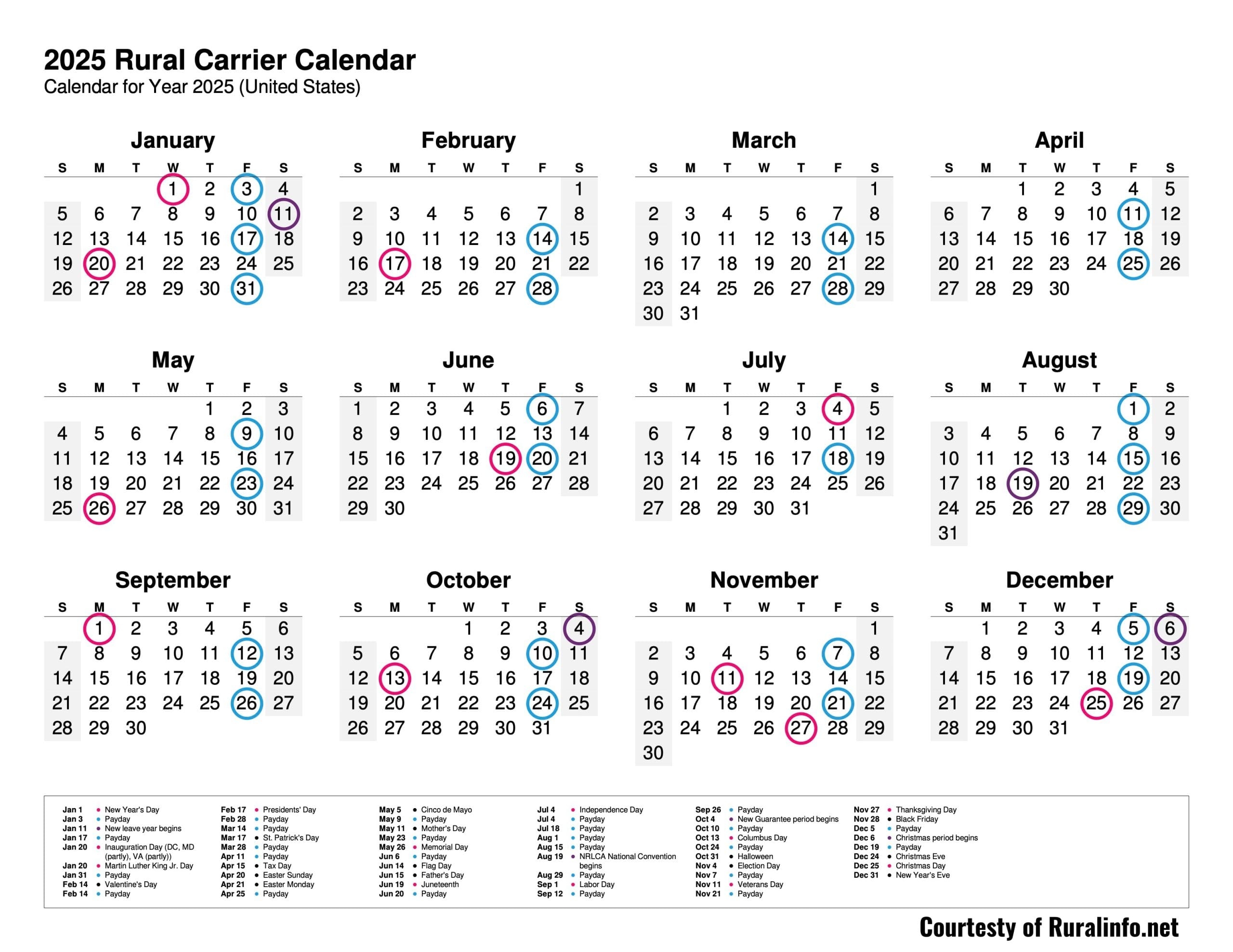 Calendar Ruralinfo