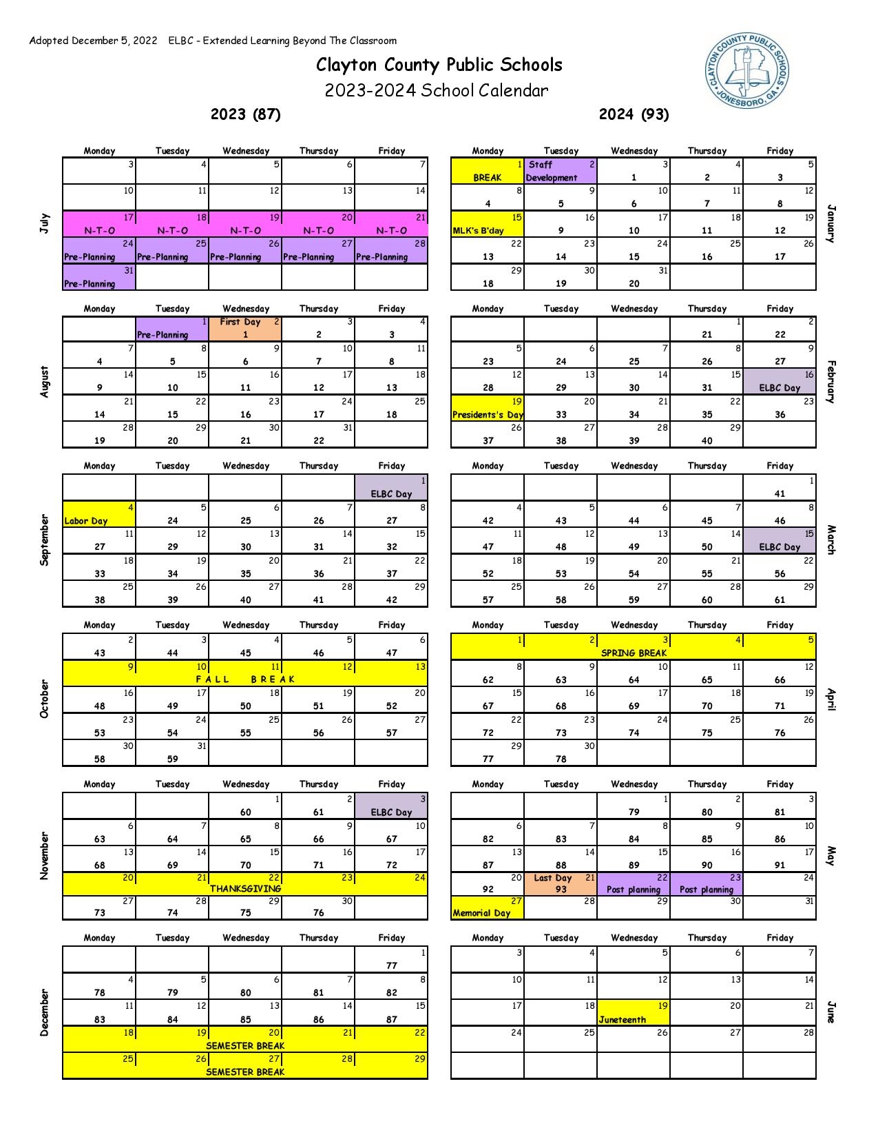 Clayton County Calendar Www lx iriss uk