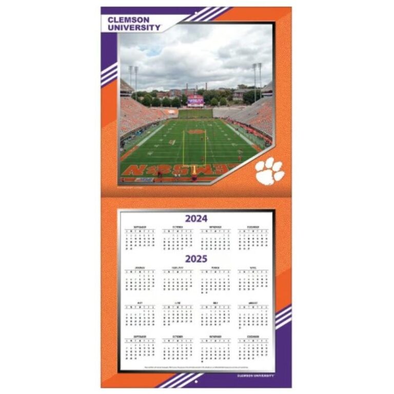 Clemson Clemson 2025 12 X 12 Team Wall Calendar Alumni Hall