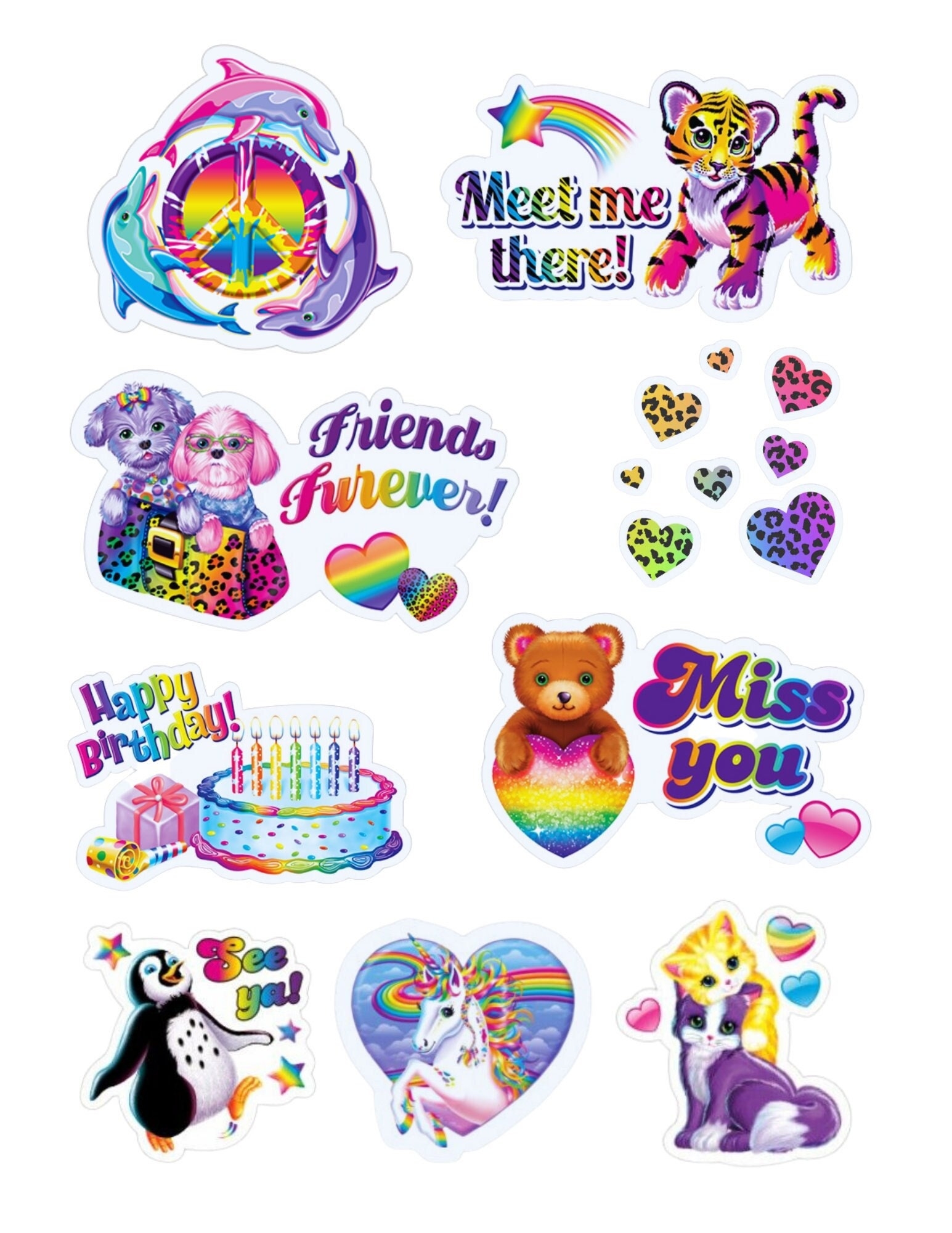 Digital Planner Stickers Lisa Frank Inspired Monthly Weekly And Daily Calendars Goodnotes Planner IPad Planner Dated Planner Etsy