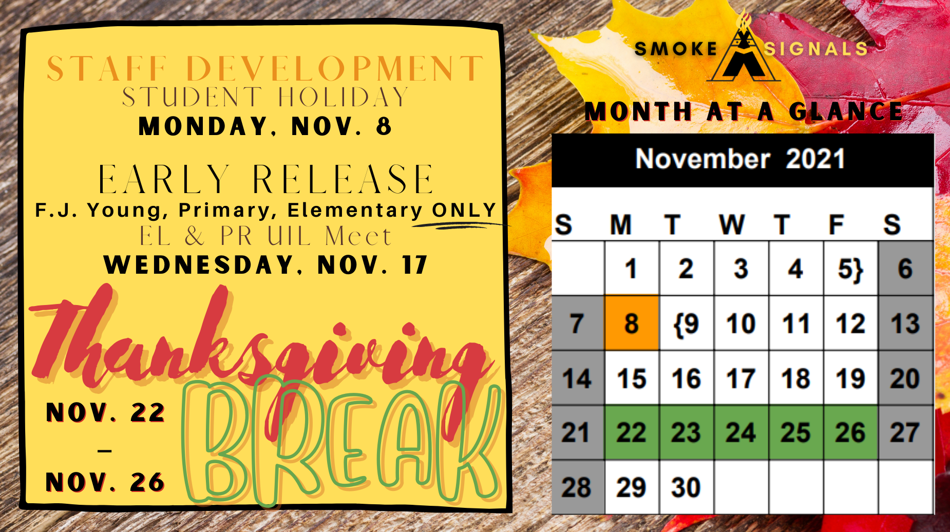 District Calendar Month At A Glance Seminole ISD