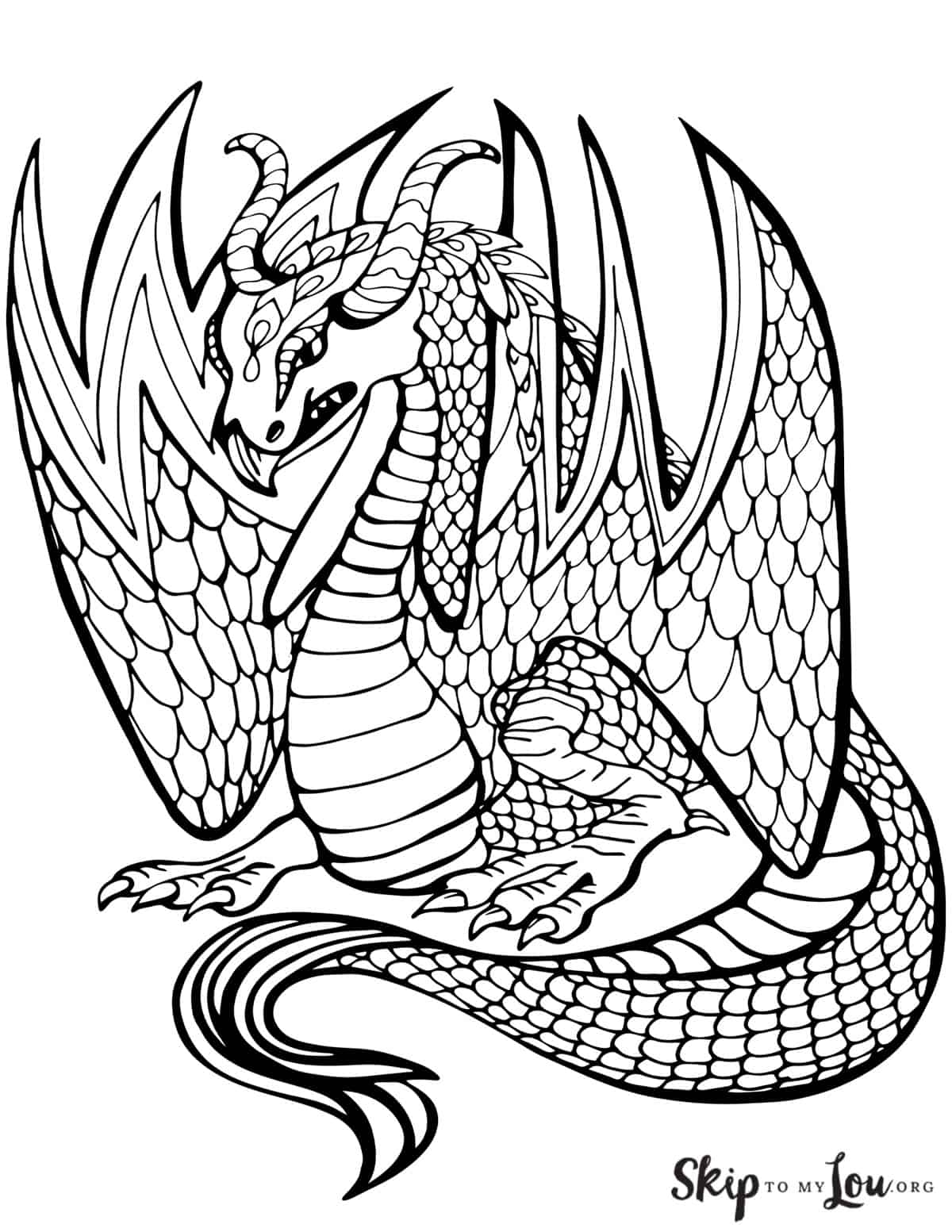 dragon coloring pages pdf