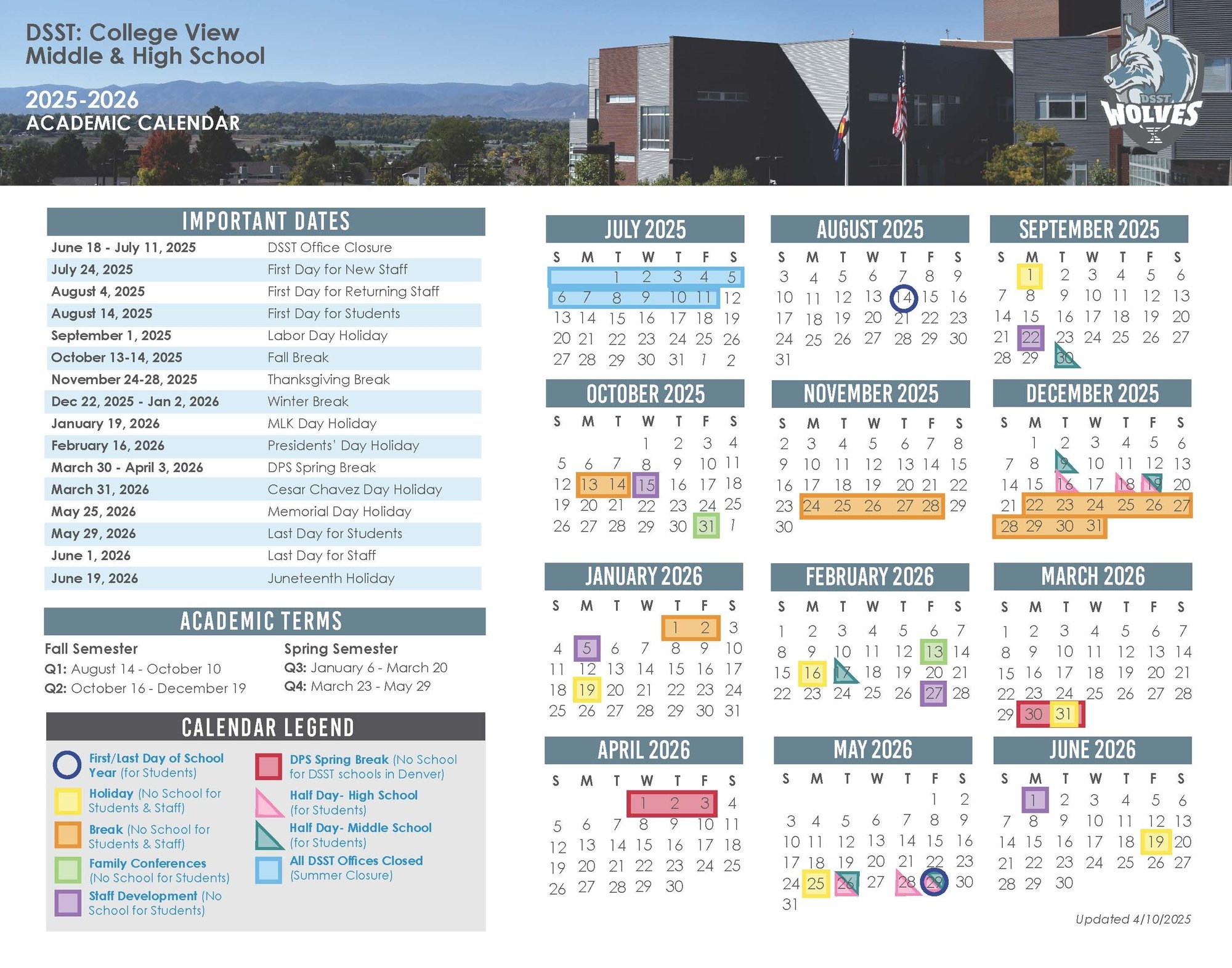 DSST College View Middle School Home