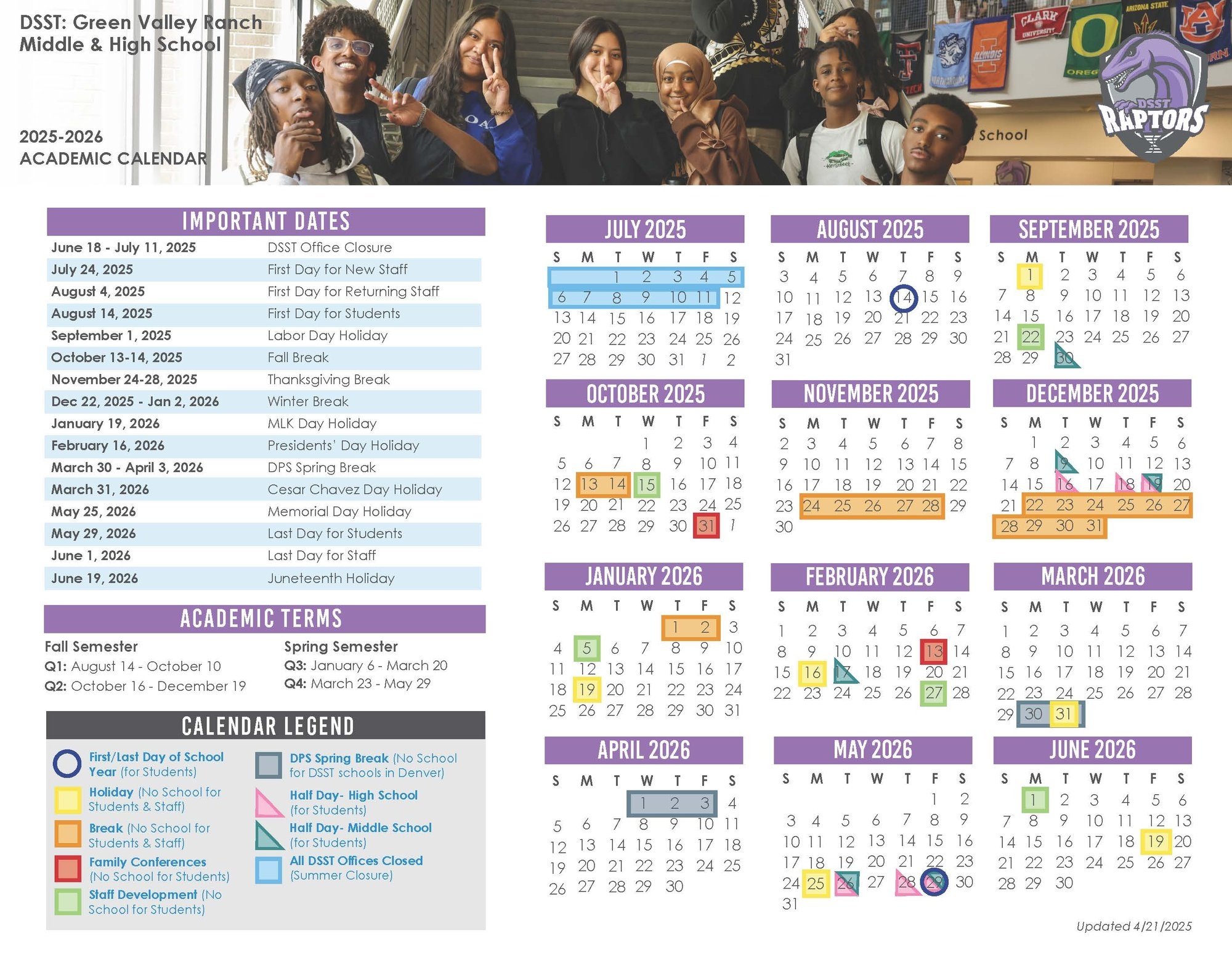 DSST Green Valley Ranch Middle School Home