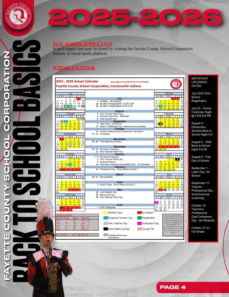 fayette county schools calendar