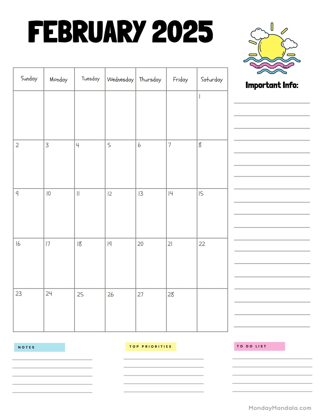 February 2025 Calendar 52 Free PDF Printables 