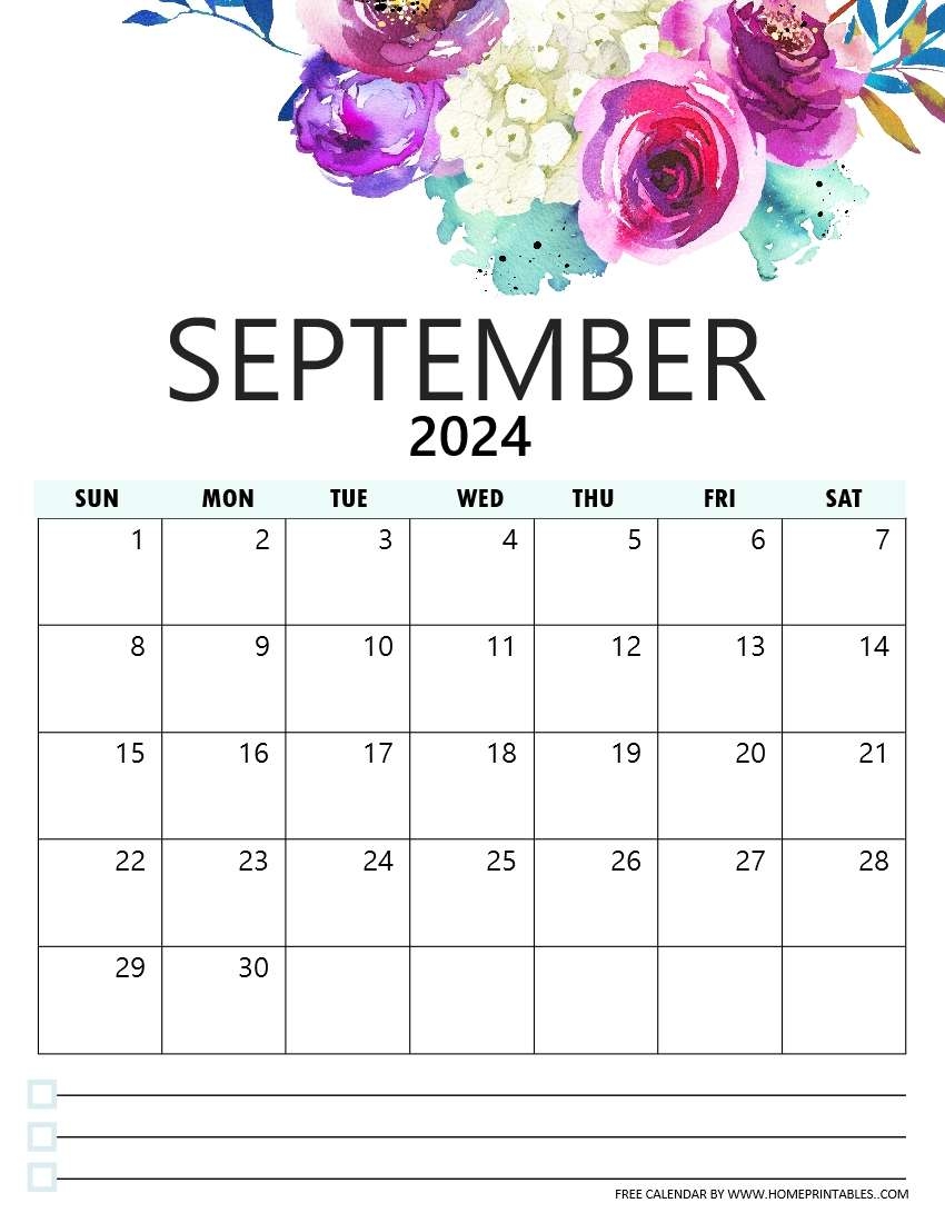 Floral 2024 Calendar Printable PDF Beautiful Templates 
