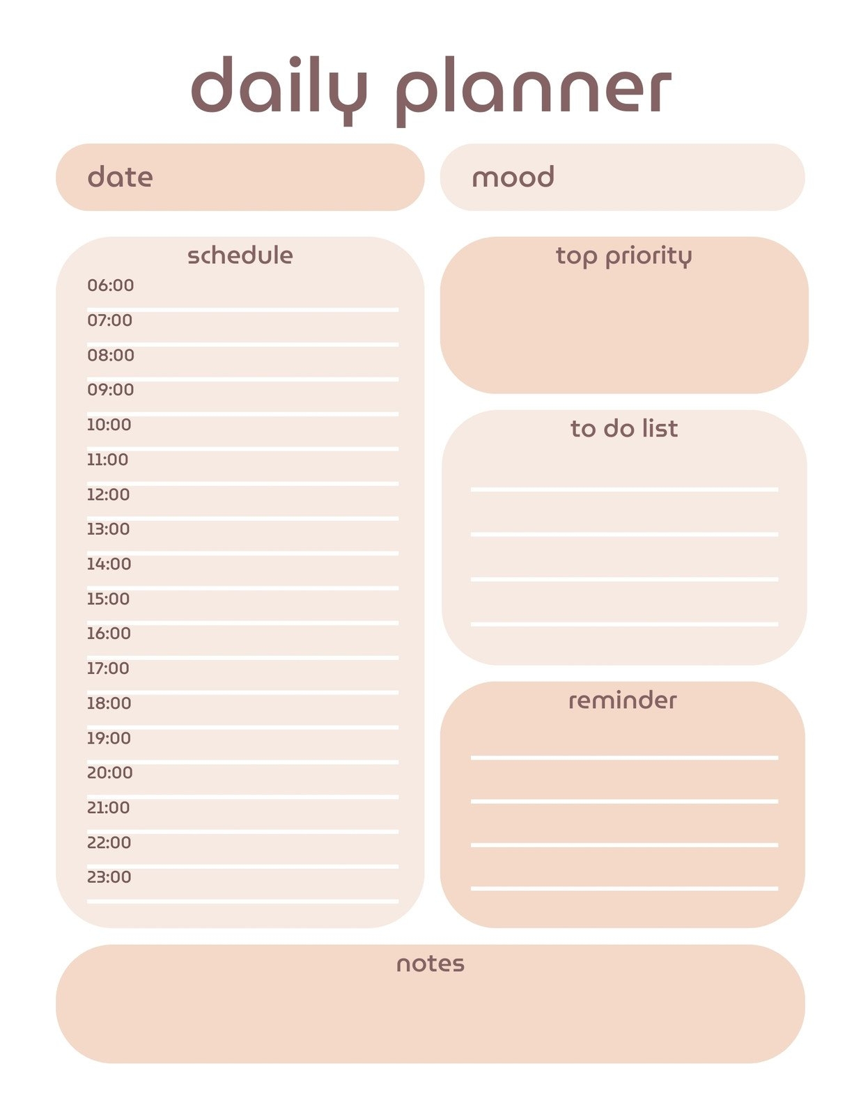 Free Daily Planner Templates To Customize Canva