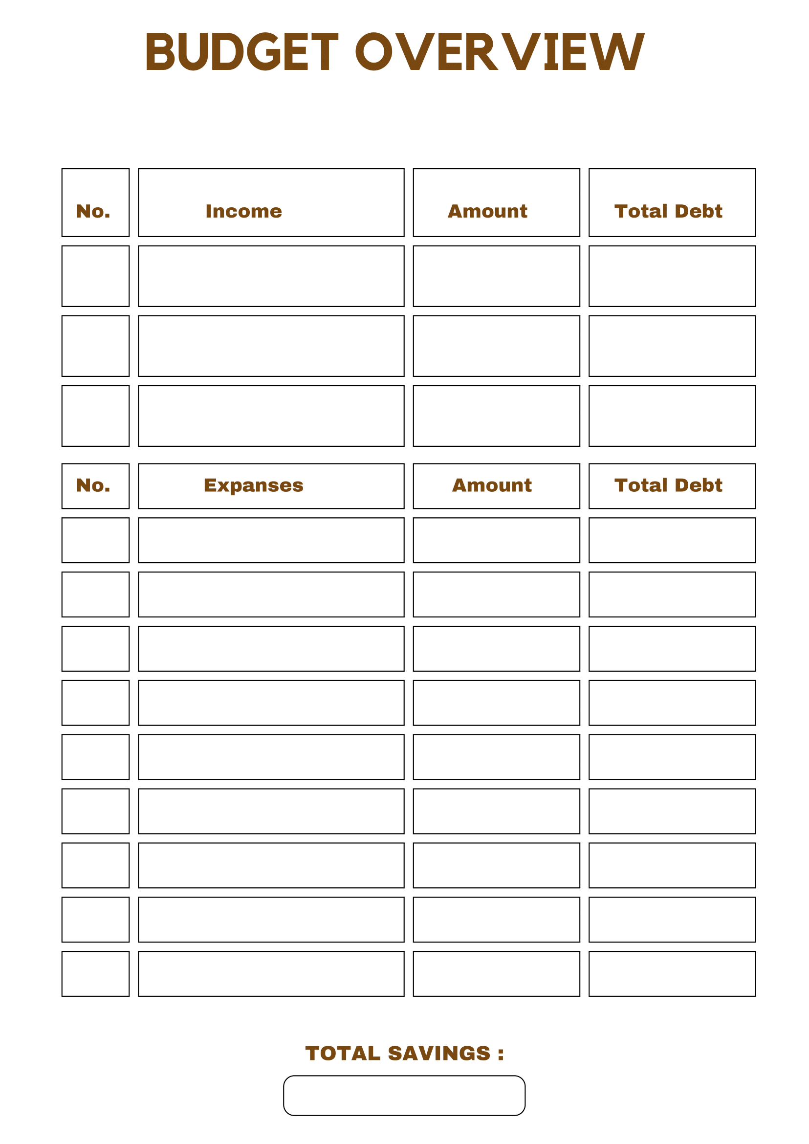 Aesthetic Budget Planner Printable Template