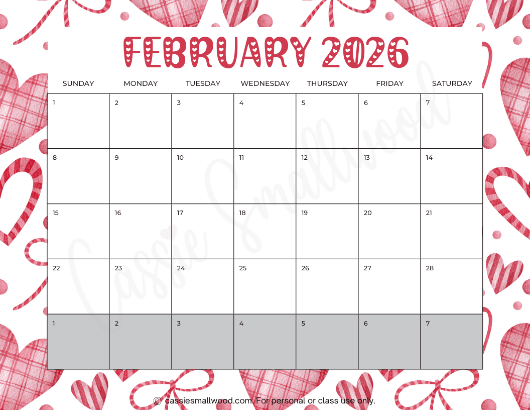 february 2026 calendar