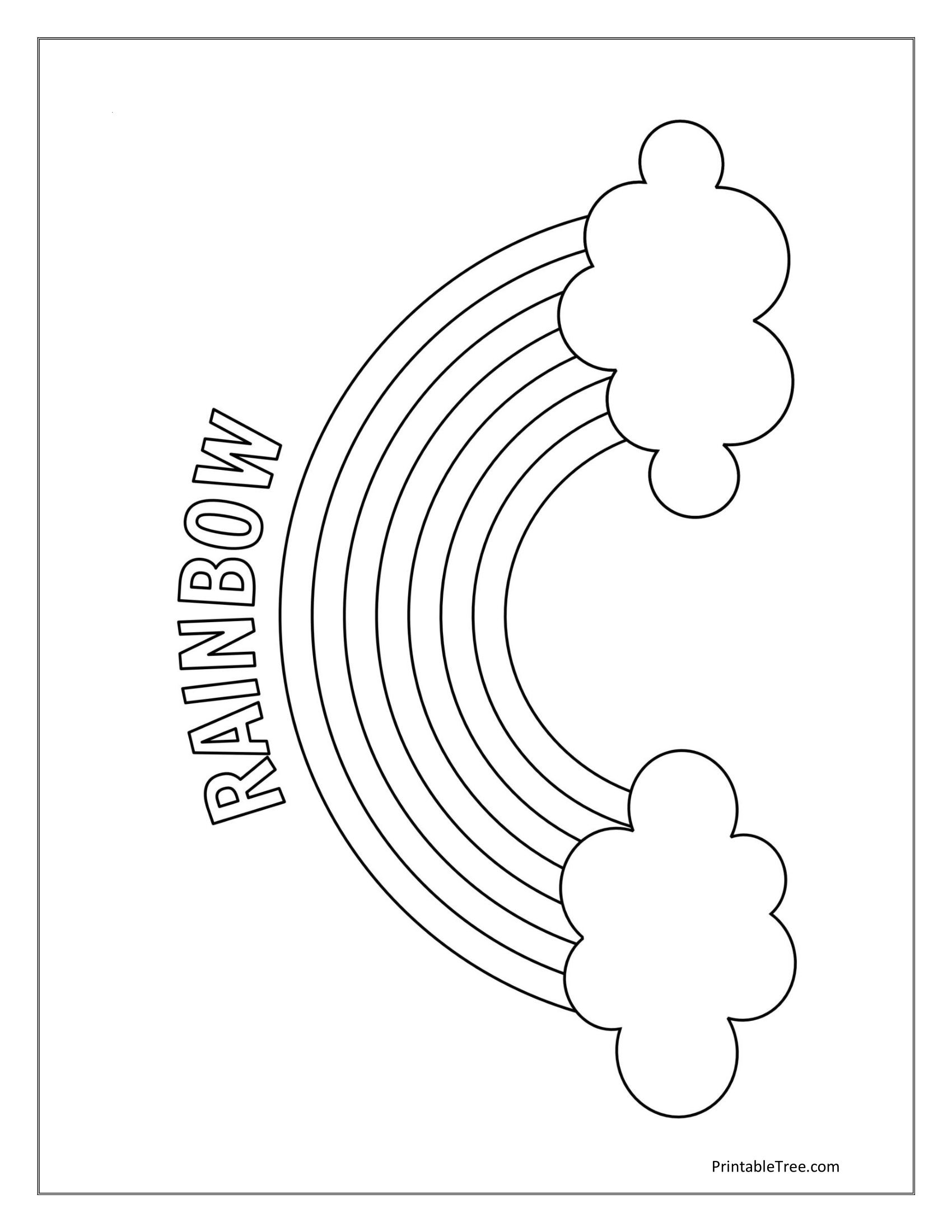 rainbow coloring pages