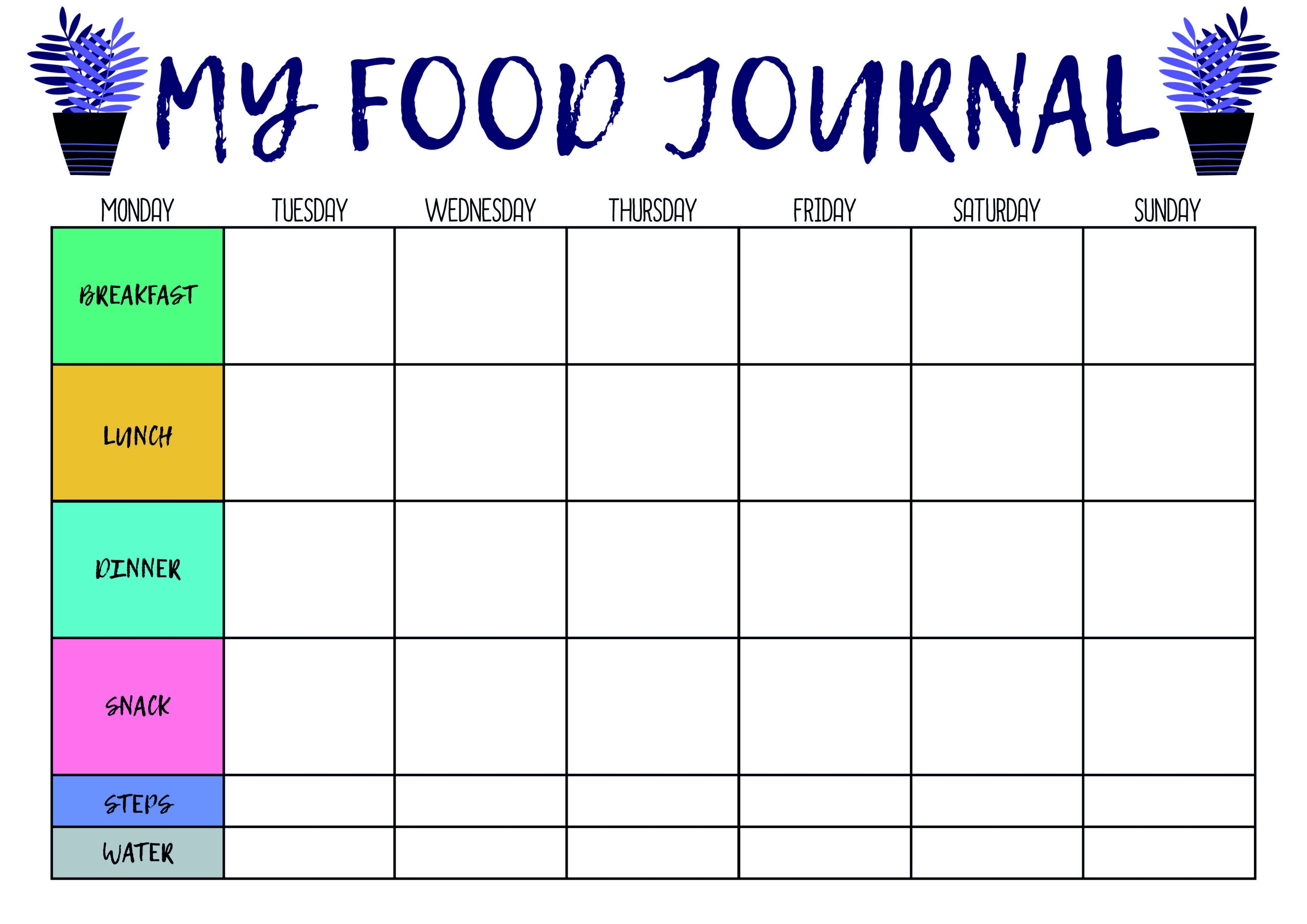 My Food Journal Template