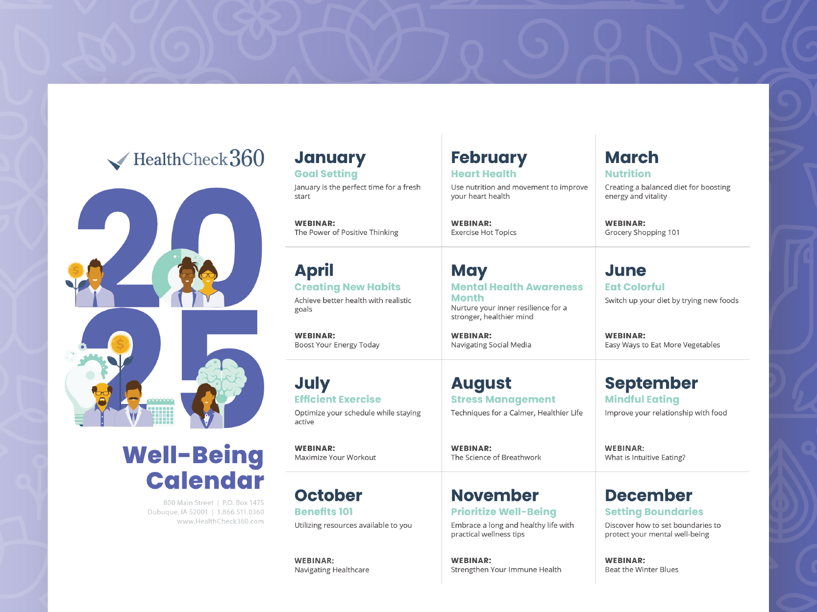 2025 mental health calendar