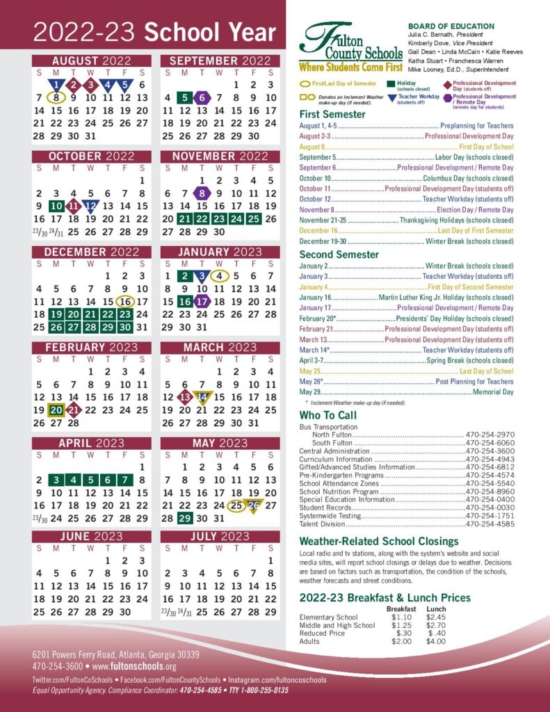 Fulton County Calendar 24 25 Printable Alphabet Charts