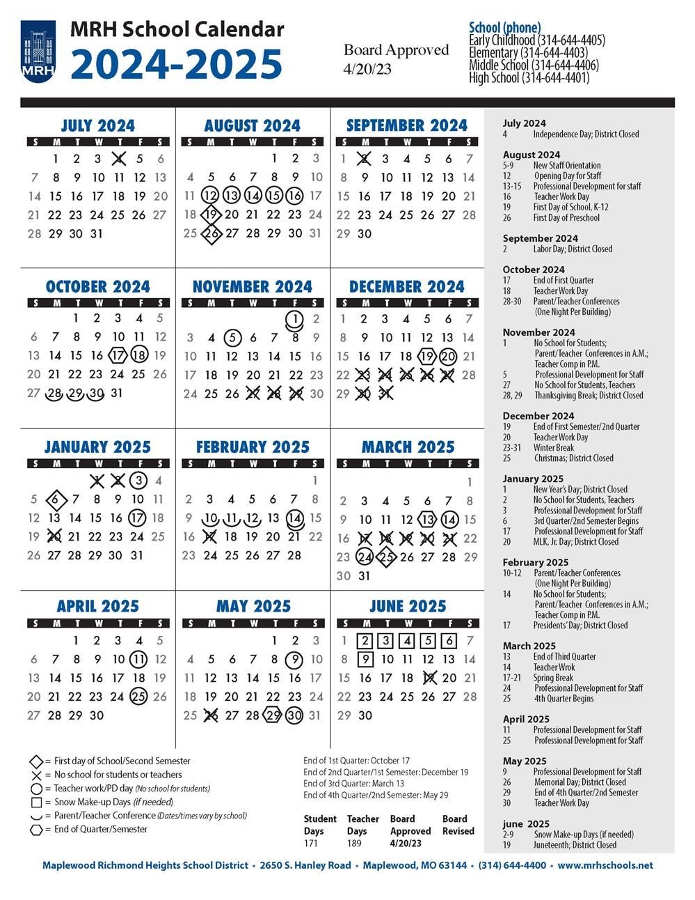 Gaston County 24 25 Calendar
