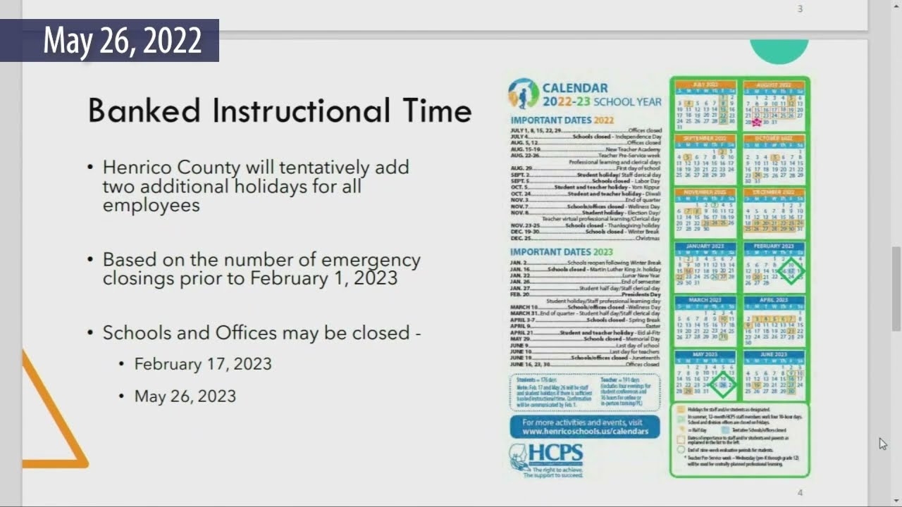HCPS Presentation Update To The 2022 2023 School Calendar May 26 2022 School Board Work Session YouTube