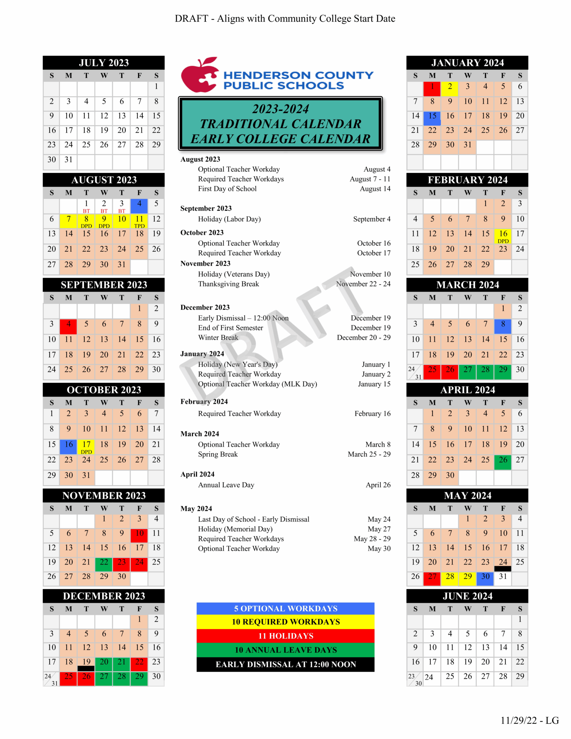 Henderson County School Board Approves Unlawful Traditional Calendar